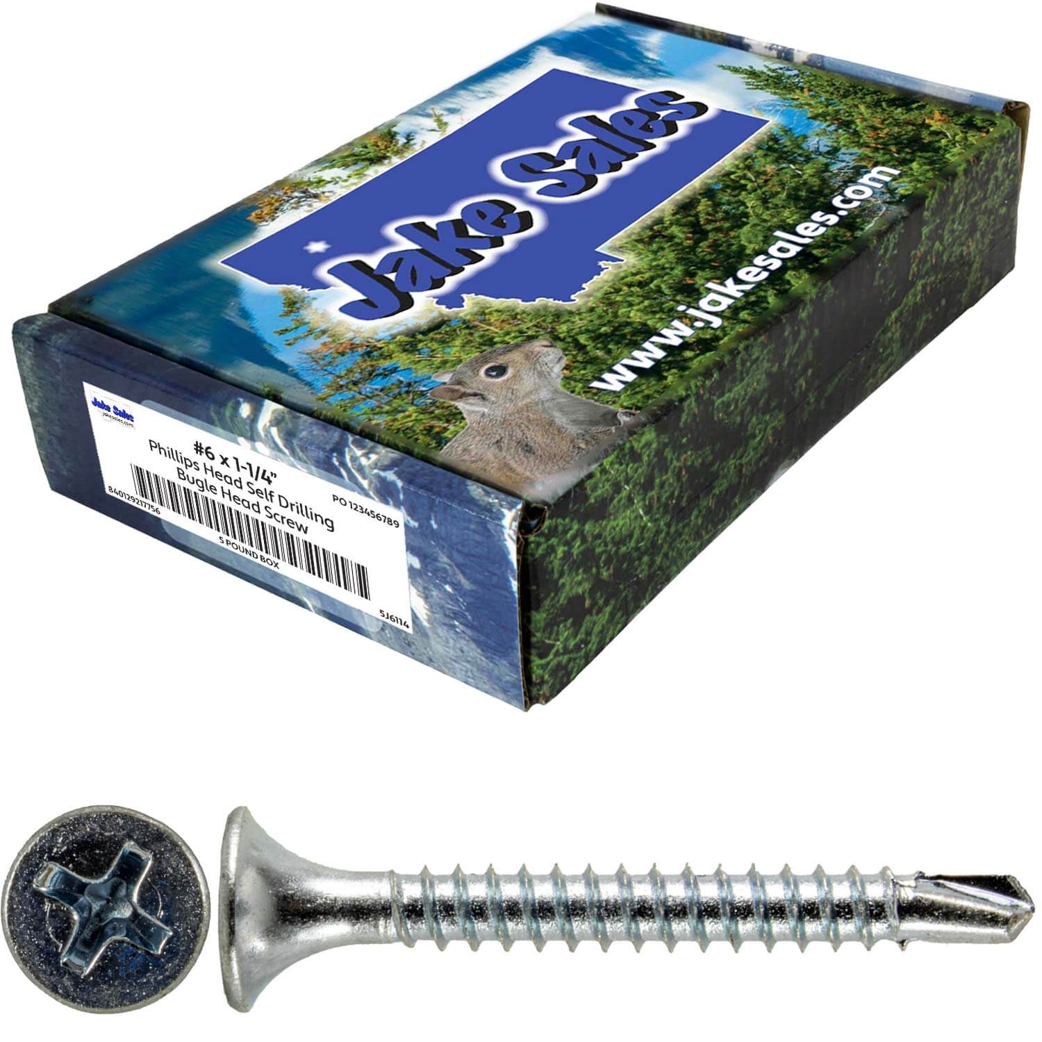 6 x 1-1/4" Bugle Head - Drywall To Metal - Phillips Head With Self Drilling #2 Drill Point tip - Zinc Coated for Corrosion Resistance. For Interior Usage. - Image 4