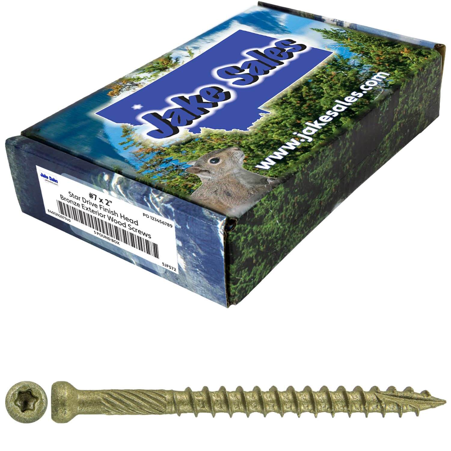 Bronze Coated Multipurpose Wood Screw - Torx/Star Drive - Tiny Finish Head - Exterior Coated - ACQ Compatible - 1-1/4" to 3" - Image 52