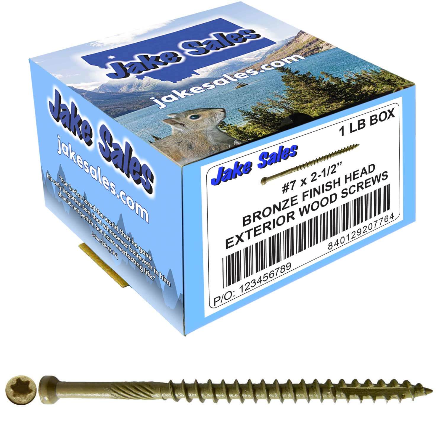 Bronze Coated Multipurpose Wood Screw - Torx/Star Drive - Tiny Finish Head - Exterior Coated - ACQ Compatible - 1-1/4" to 3" - Image 66