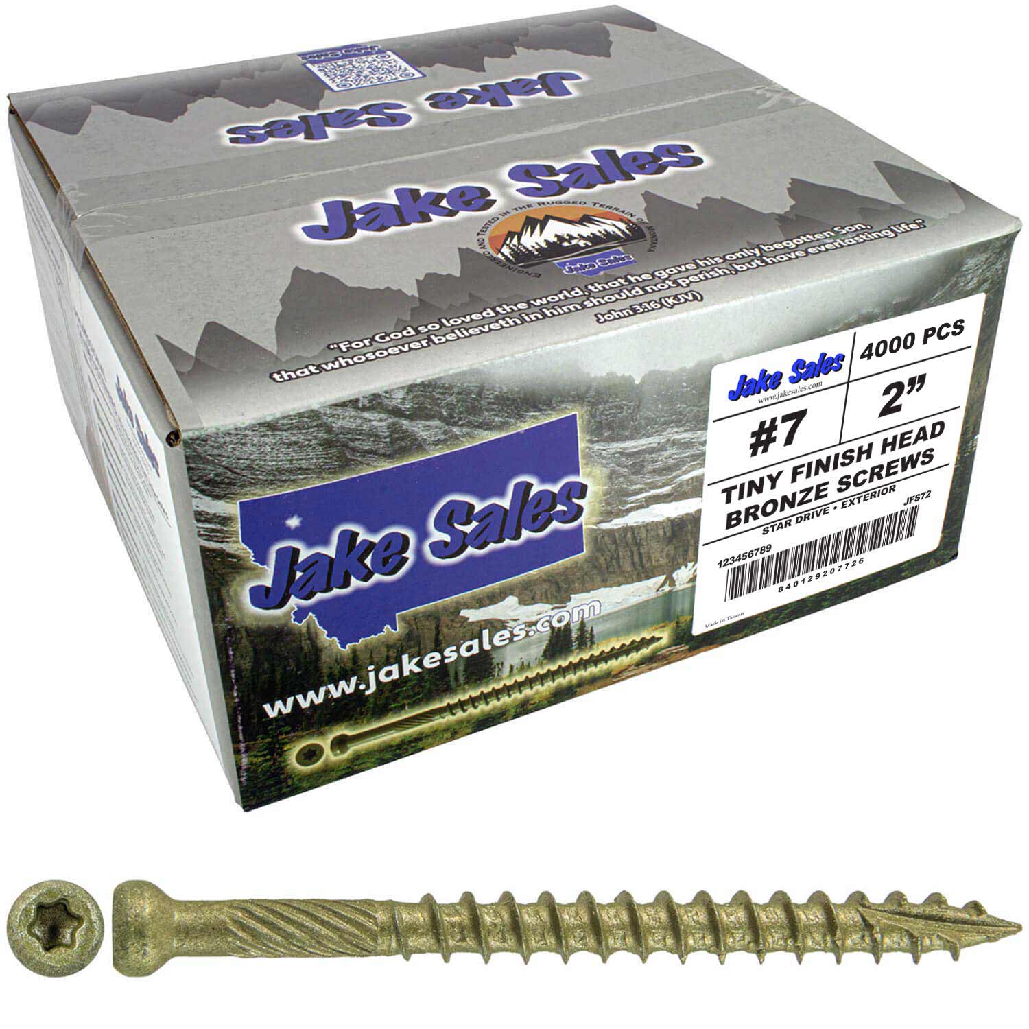Bronze Coated Multipurpose Wood Screw - Torx/Star Drive - Tiny Finish Head - Exterior Coated - ACQ Compatible - 1-1/4" to 3" - Image 87