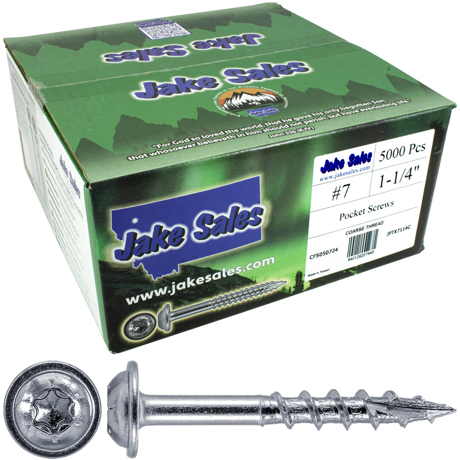 #7 Coarse Thread Pocket Hole Torx/Star Head Screws - Torx/Star Drive Pocket Hole Screws for Cabinetry & Furniture. - T-20 Torx Screw Head - Image 10