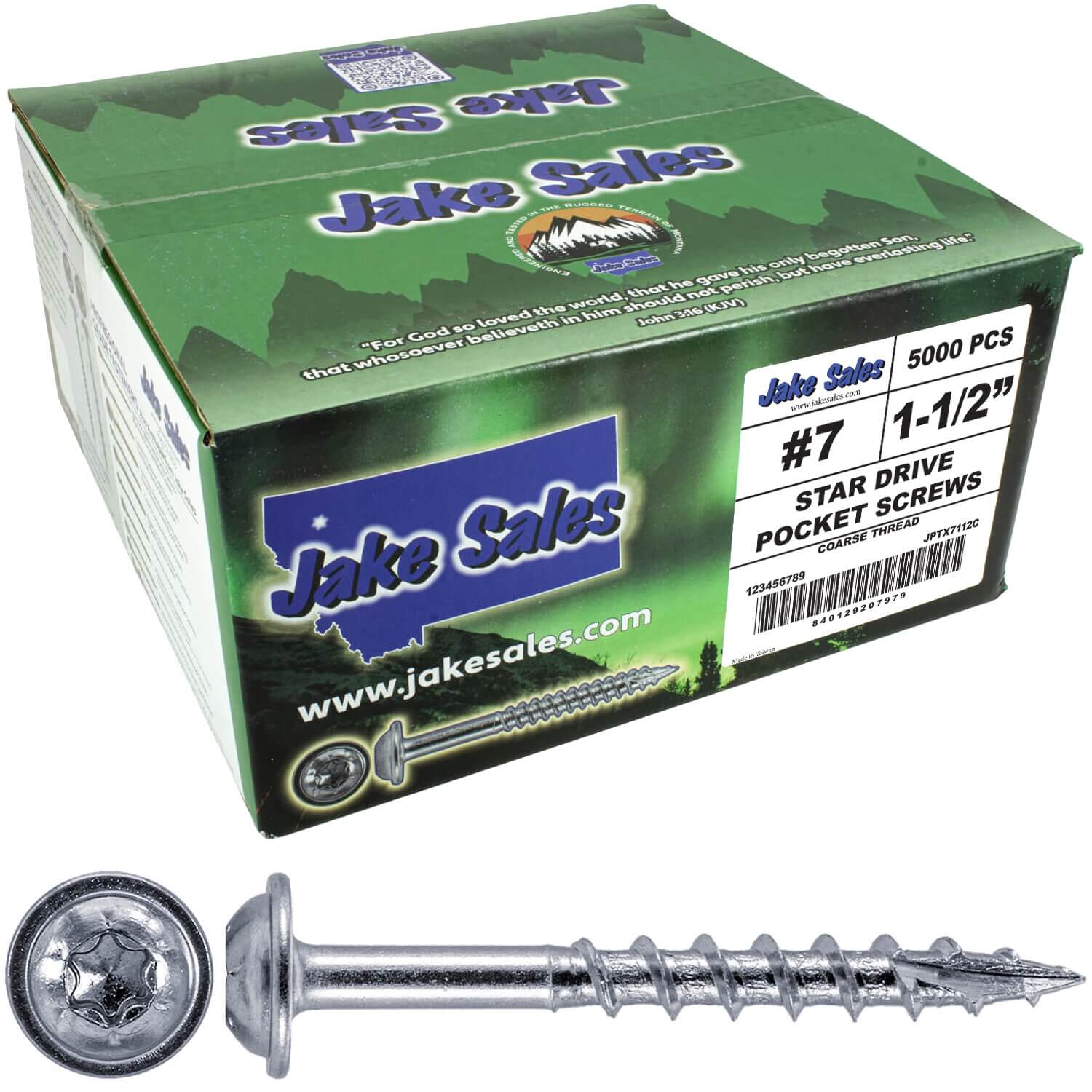 #7 Coarse Thread Pocket Hole Torx/Star Head Screws - Torx/Star Drive Pocket Hole Screws for Cabinetry & Furniture. - T-20 Torx Screw Head - Image 30