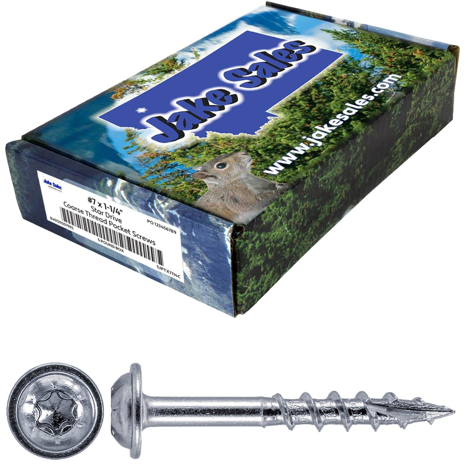 #7 Coarse Thread Pocket Hole Torx/Star Head Screws - Torx/Star Drive Pocket Hole Screws for Cabinetry & Furniture. - T-20 Torx Screw Head - Image 33