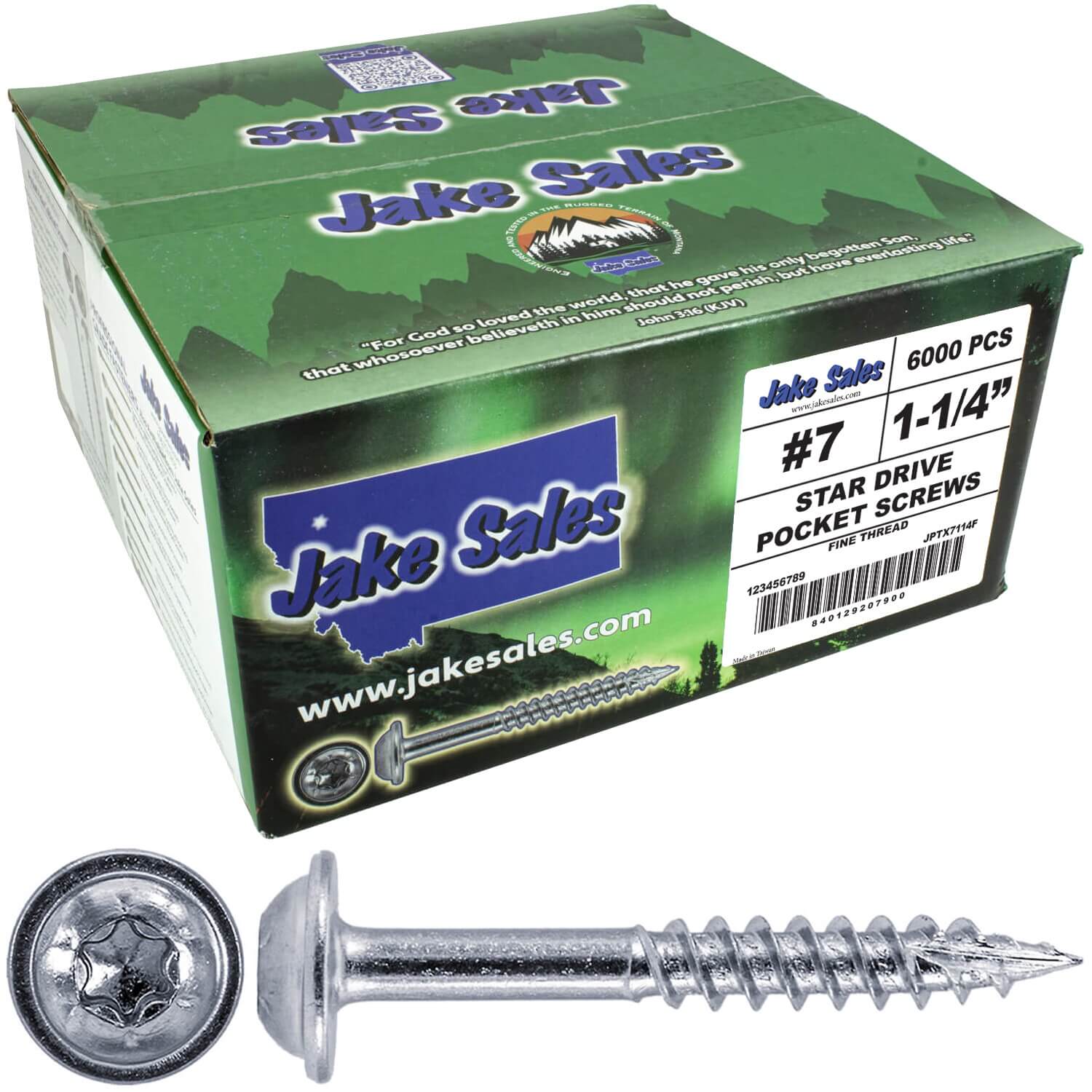 #7 Pocket Hole Torx/Star Head Screws FINE Thread - - Torx/Star Drive Pocket Hole Screws for Cabinetry & Furniture - T-20 Torx Screw Head - Image 6