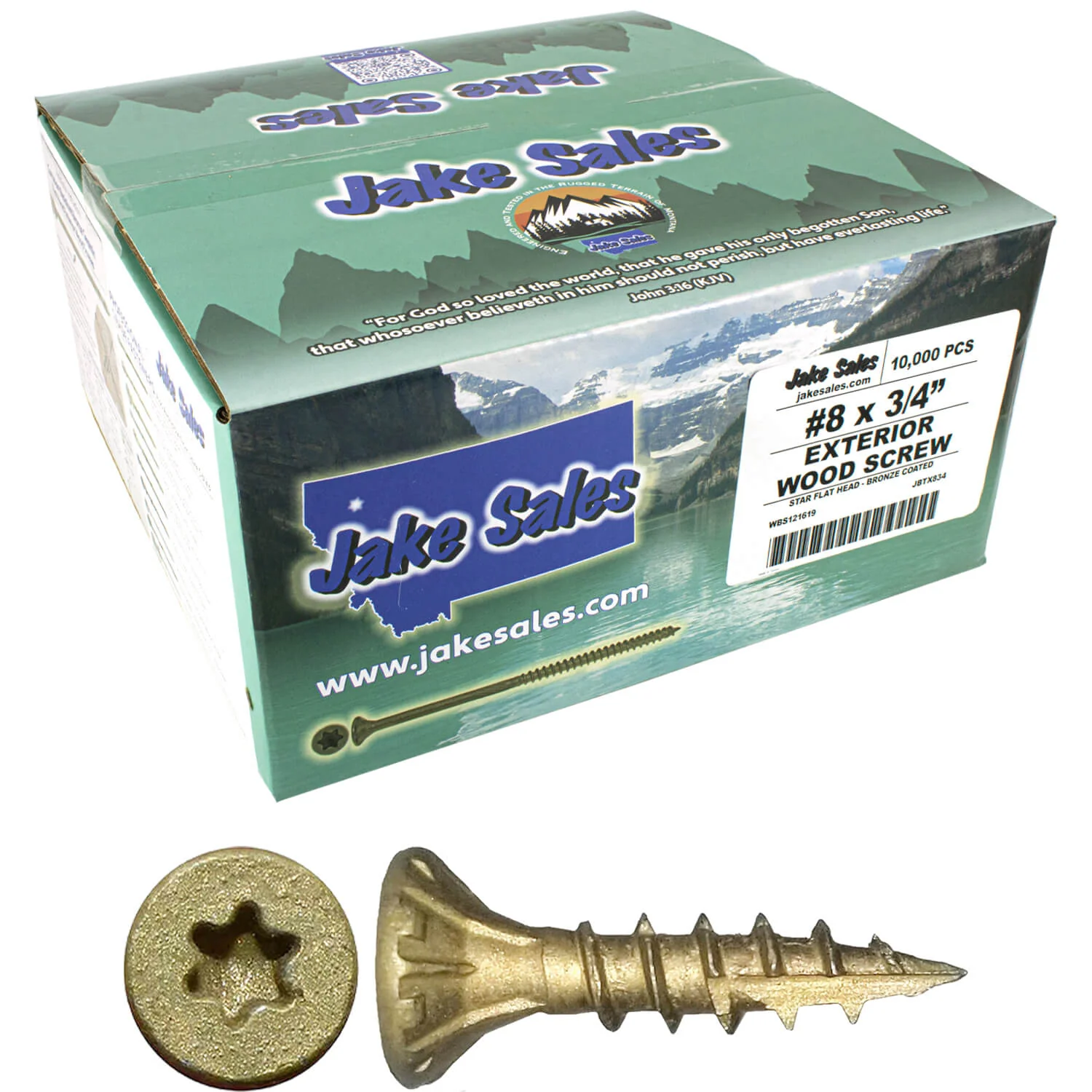 #8 x 3/4" - 2" Bronze Exterior Coated Wood Screw Torx/Star Drive Head - Multipurpose Exterior Coated Torx/Star Drive Wood Screws - Image 126
