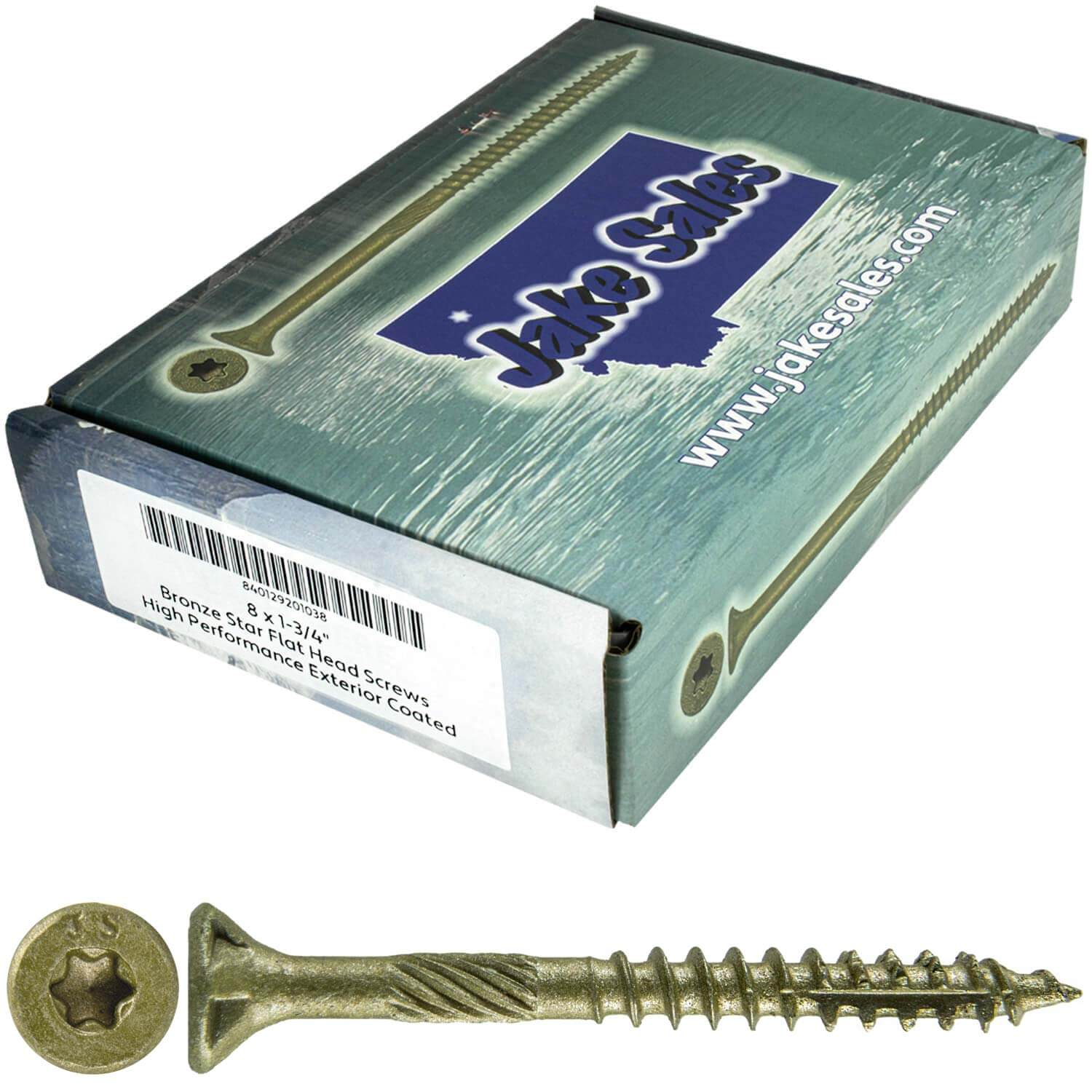 #8 x 3/4" - 2" Bronze Exterior Coated Wood Screw Torx/Star Drive Head - Multipurpose Exterior Coated Torx/Star Drive Wood Screws - Image 76