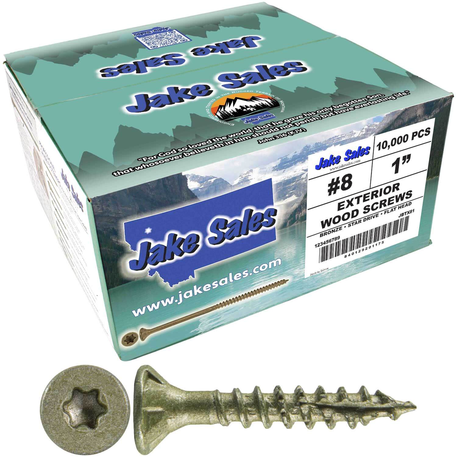 #8 x 3/4" - 2" Bronze Exterior Coated Wood Screw Torx/Star Drive Head - Multipurpose Exterior Coated Torx/Star Drive Wood Screws - Image 81