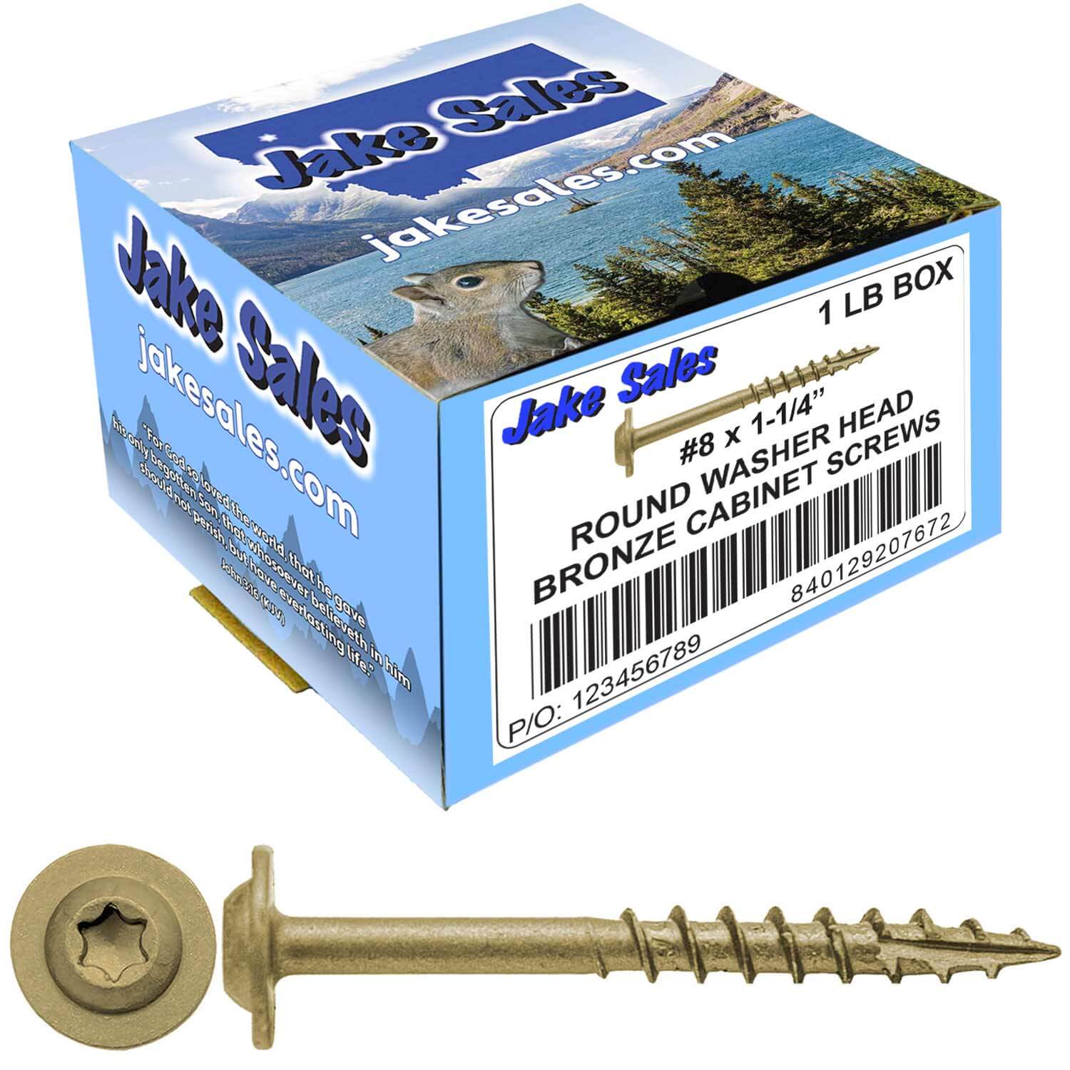 #8 Bronze Star Exterior Coated Modified Truss Head Cabinet Wood Screw Torx/Star Drive Head - Multipurpose Exterior Coated Torx/Star Drive Wood Screws - Image 12
