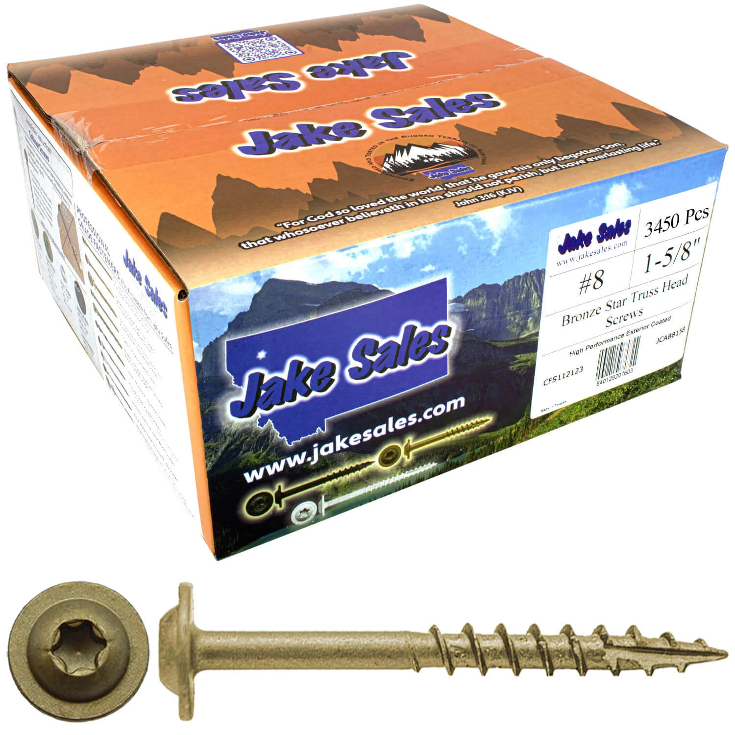 #8 Bronze Star Exterior Coated Modified Truss Head Cabinet Wood Screw Torx/Star Drive Head - Multipurpose Exterior Coated Torx/Star Drive Wood Screws - Image 18