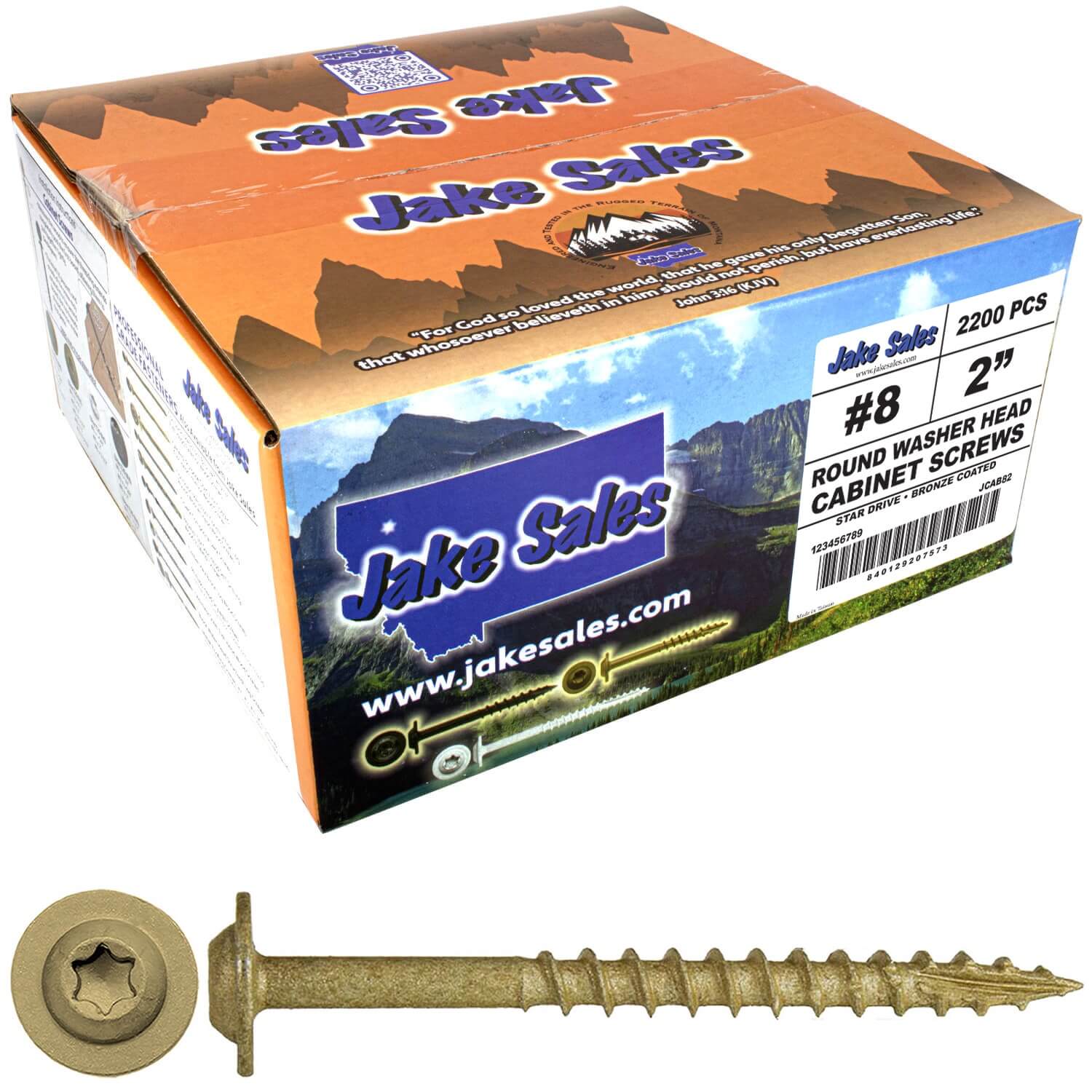 #8 Bronze Star Exterior Coated Modified Truss Head Cabinet Wood Screw Torx/Star Drive Head - Multipurpose Exterior Coated Torx/Star Drive Wood Screws - Image 8