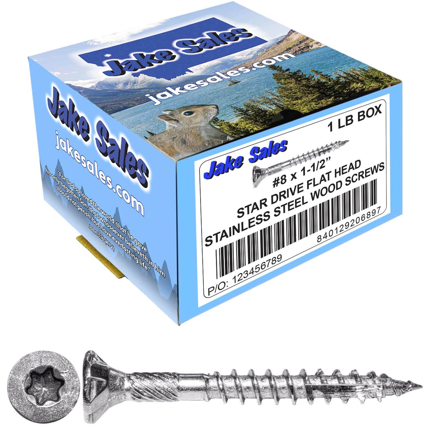 #8 Torx/Star Drive Head - 300 Grade Stainless Steel Torx/Star Drive Wood Screws - Silver Star Stainless Steel Wood Screw - Image 20