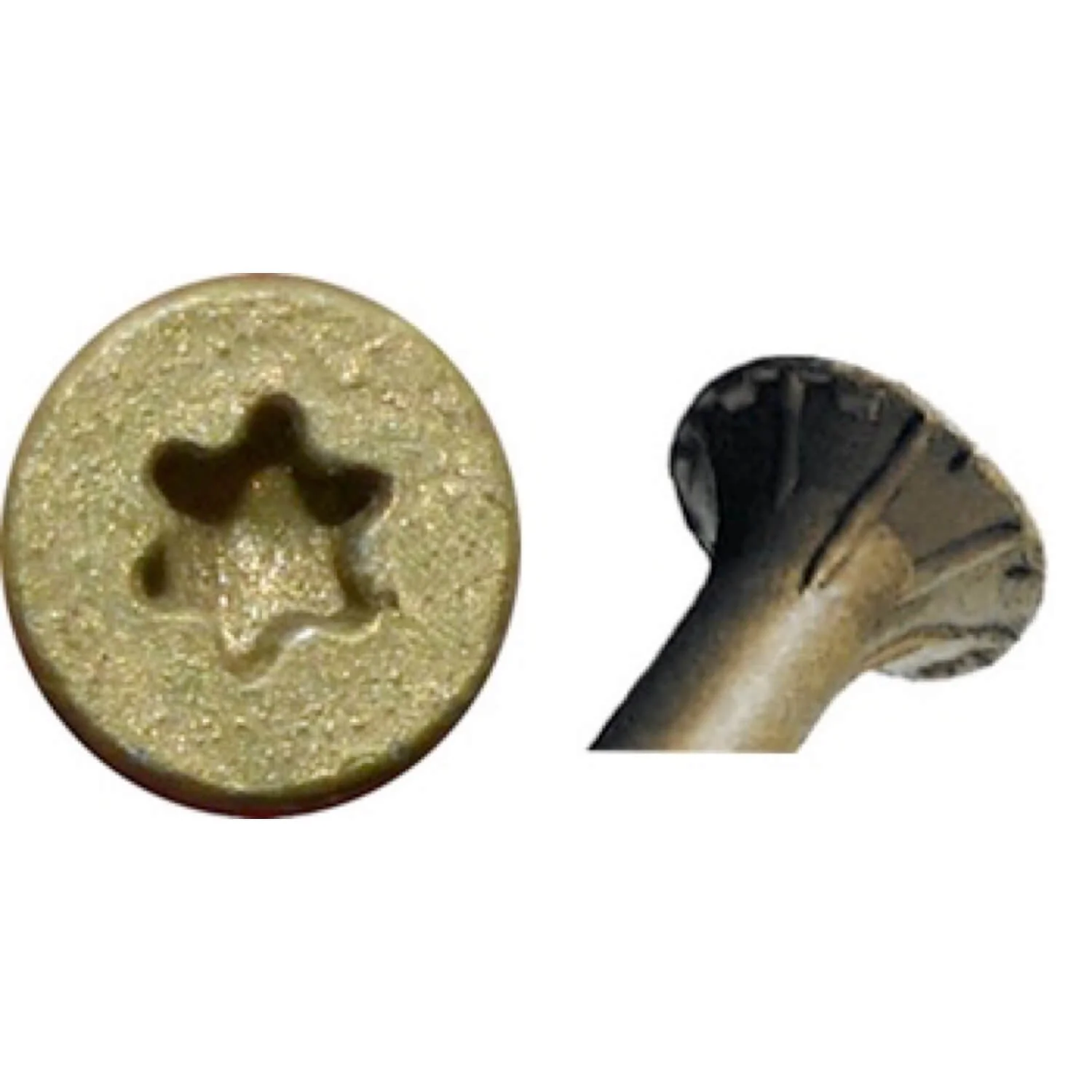 #8 x 1-1/2" Bronze Star Multipurpose Exterior Coated Wood Screw, T-30 Torx Drive, Flat Head (OVERSTOCK) - Image 3