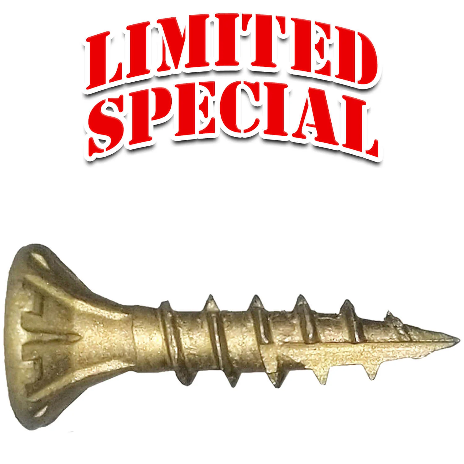 #8 x 3/4" Bronze Coated Multipurpose Wood Screw - Torx/Star Drive Flat Head - Exterior ACQ Compatible - 9 x 5 Pound Box Case ~17,145 Screws (OVERSTOCK) - Image 2