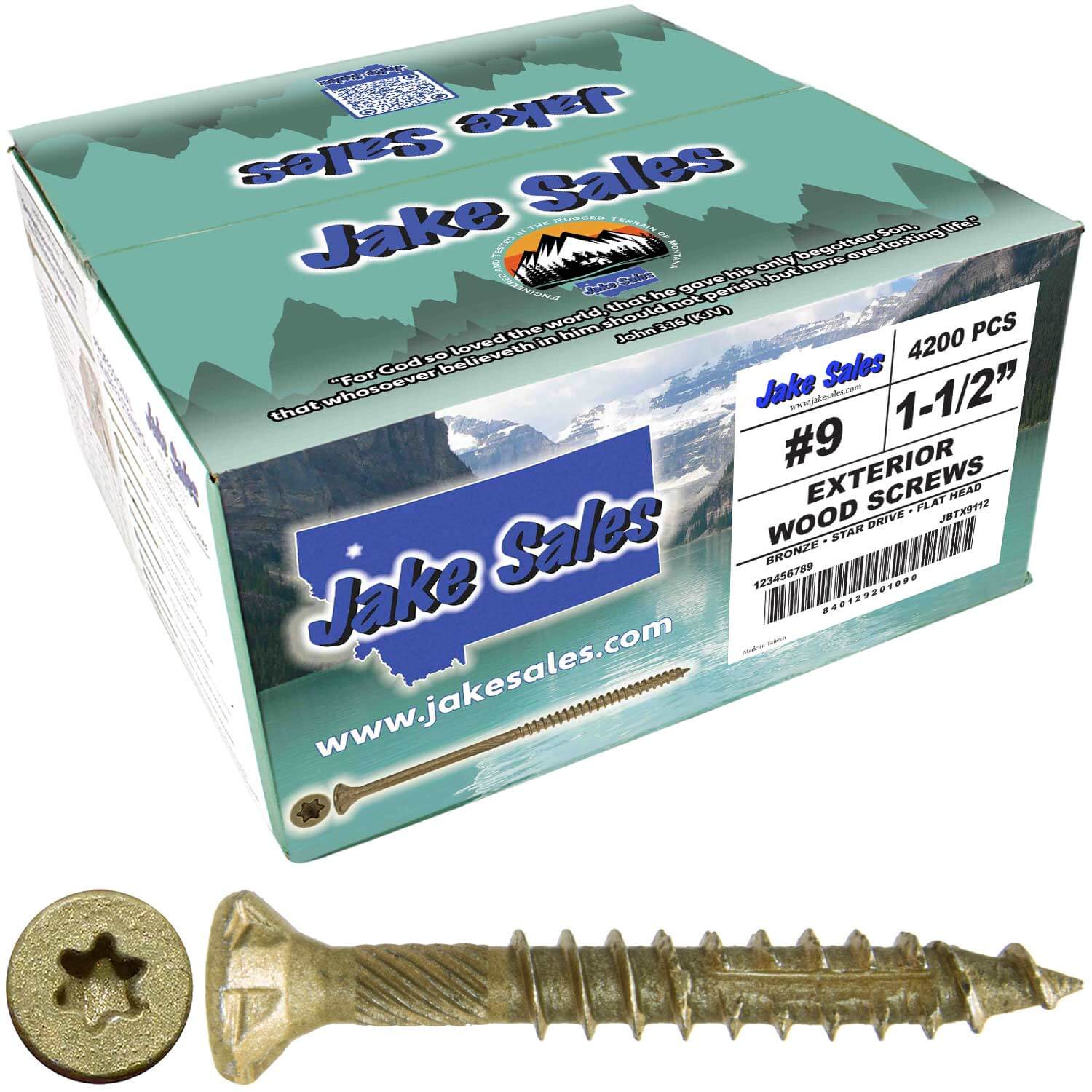 #9 x 1-1/2" - 3-1/8" Bronze Exterior Coated Wood Screw Torx/Star Drive Head - Multipurpose Exterior Coated Torx/Star Drive Wood Screws - Image 26