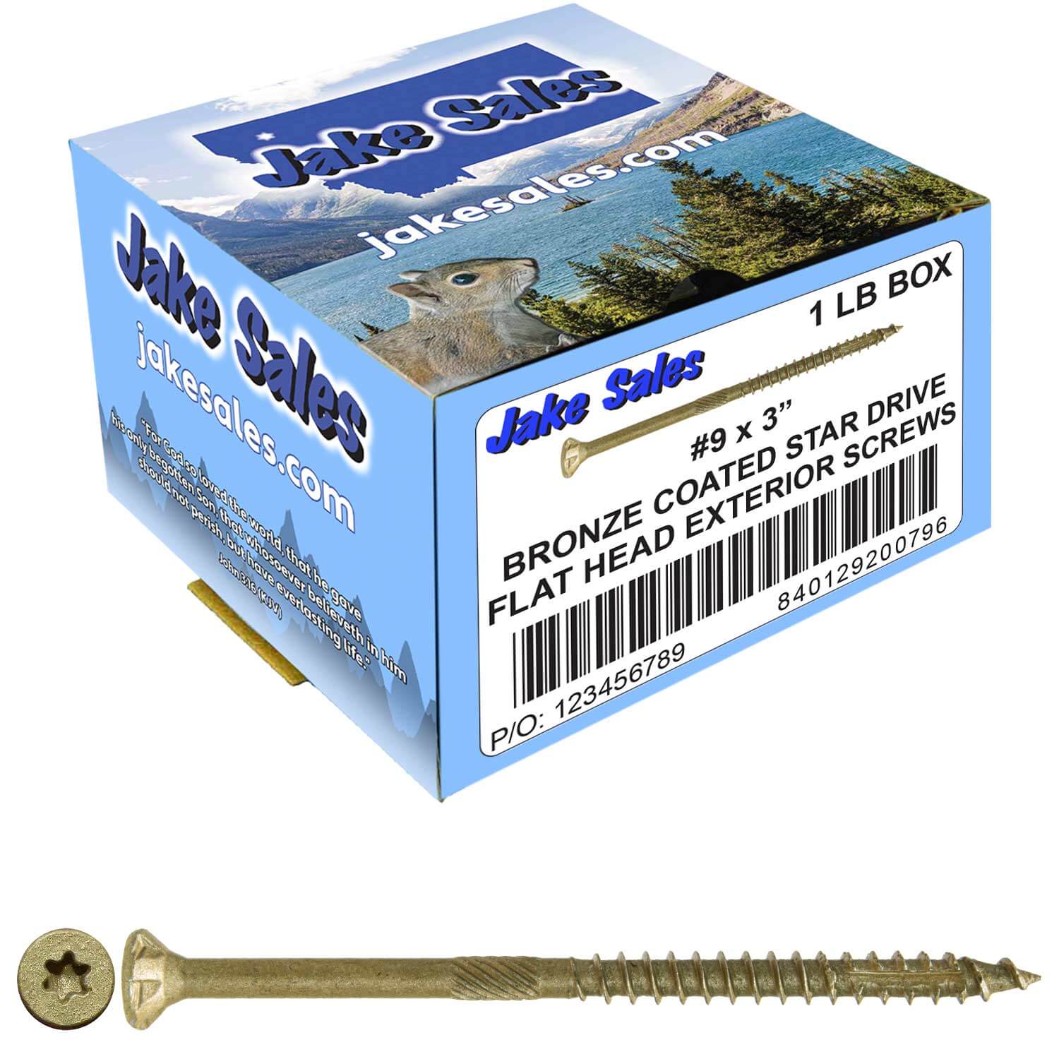 #9 x 1-1/2" - 3-1/8" Bronze Exterior Coated Wood Screw Torx/Star Drive Head - Multipurpose Exterior Coated Torx/Star Drive Wood Screws - Image 28