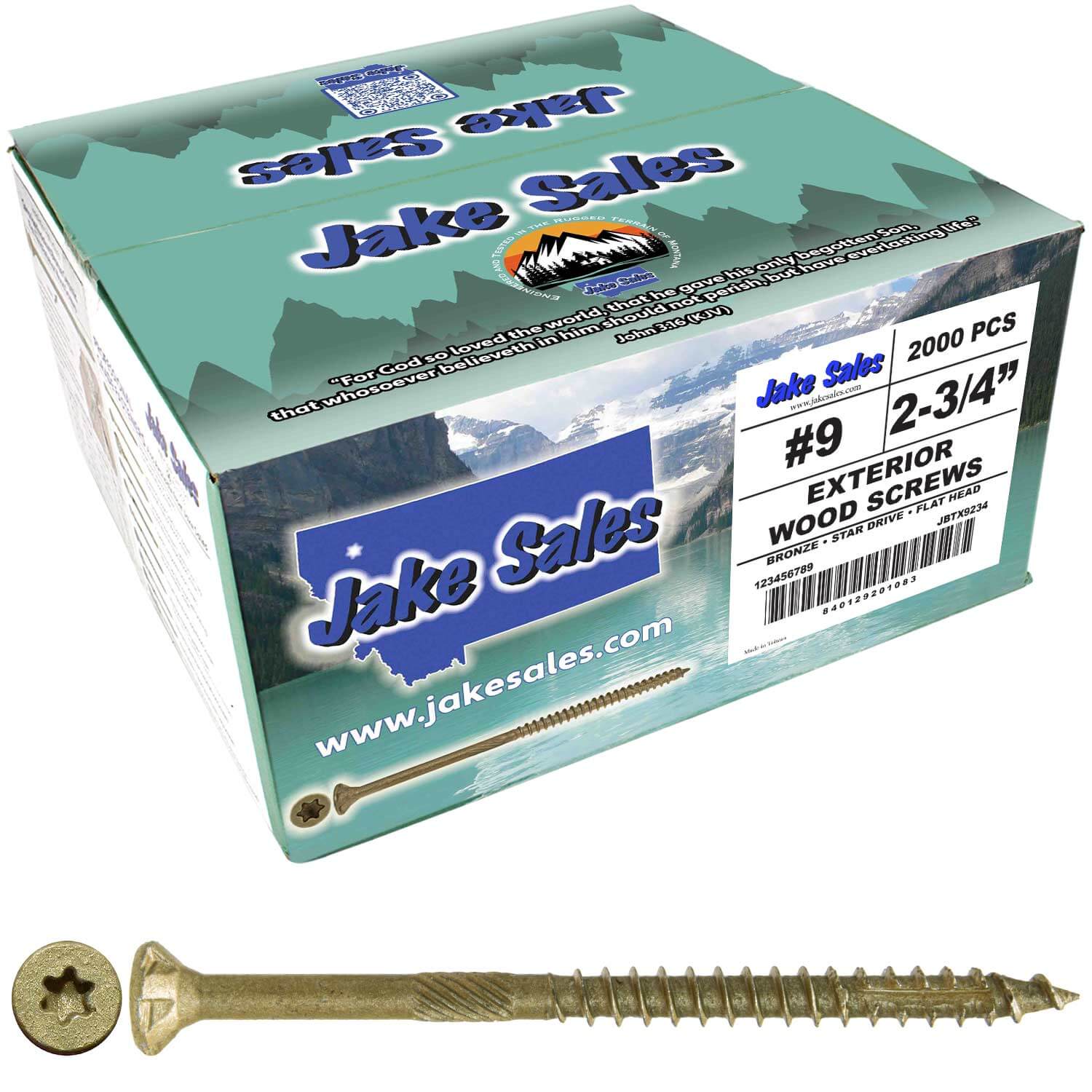 #9 x 1-1/2" - 3-1/8" Bronze Exterior Coated Wood Screw Torx/Star Drive Head - Multipurpose Exterior Coated Torx/Star Drive Wood Screws - Image 40