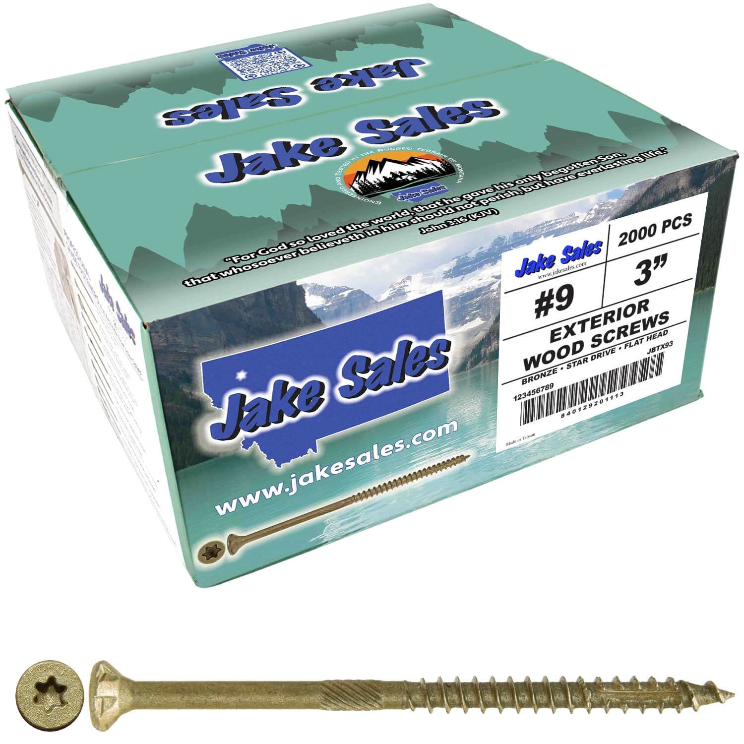 #9 x 1-1/2" - 3-1/8" Bronze Exterior Coated Wood Screw Torx/Star Drive Head - Multipurpose Exterior Coated Torx/Star Drive Wood Screws - Image 83