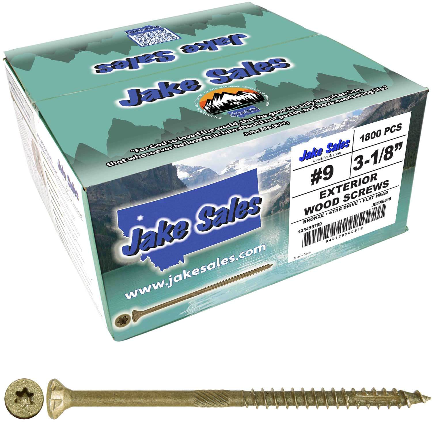 #9 x 1-1/2" - 3-1/8" Bronze Exterior Coated Wood Screw Torx/Star Drive Head - Multipurpose Exterior Coated Torx/Star Drive Wood Screws - Image 89