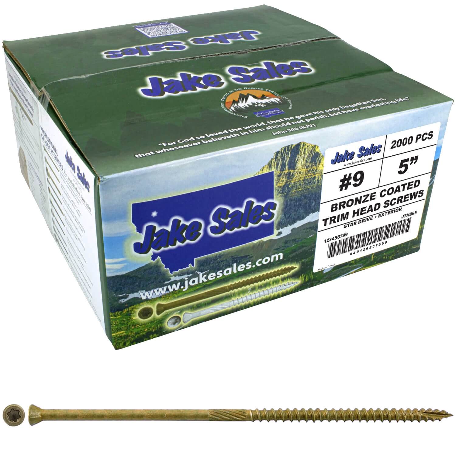 #9 Bronze Star Trim Head Wood Screw Torx/Star Drive Head - Multipurpose Exterior Coated Torx/Star Drive Wood Screws - Image 30