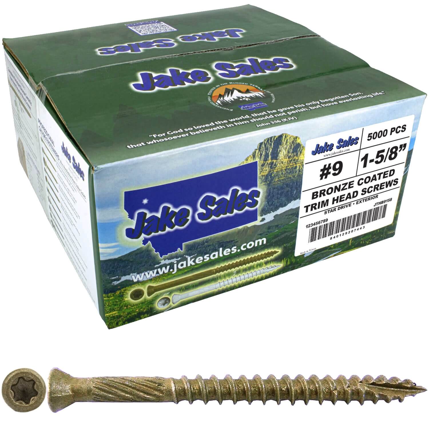 #9 Bronze Star Trim Head Wood Screw Torx/Star Drive Head - Multipurpose Exterior Coated Torx/Star Drive Wood Screws - Image 68
