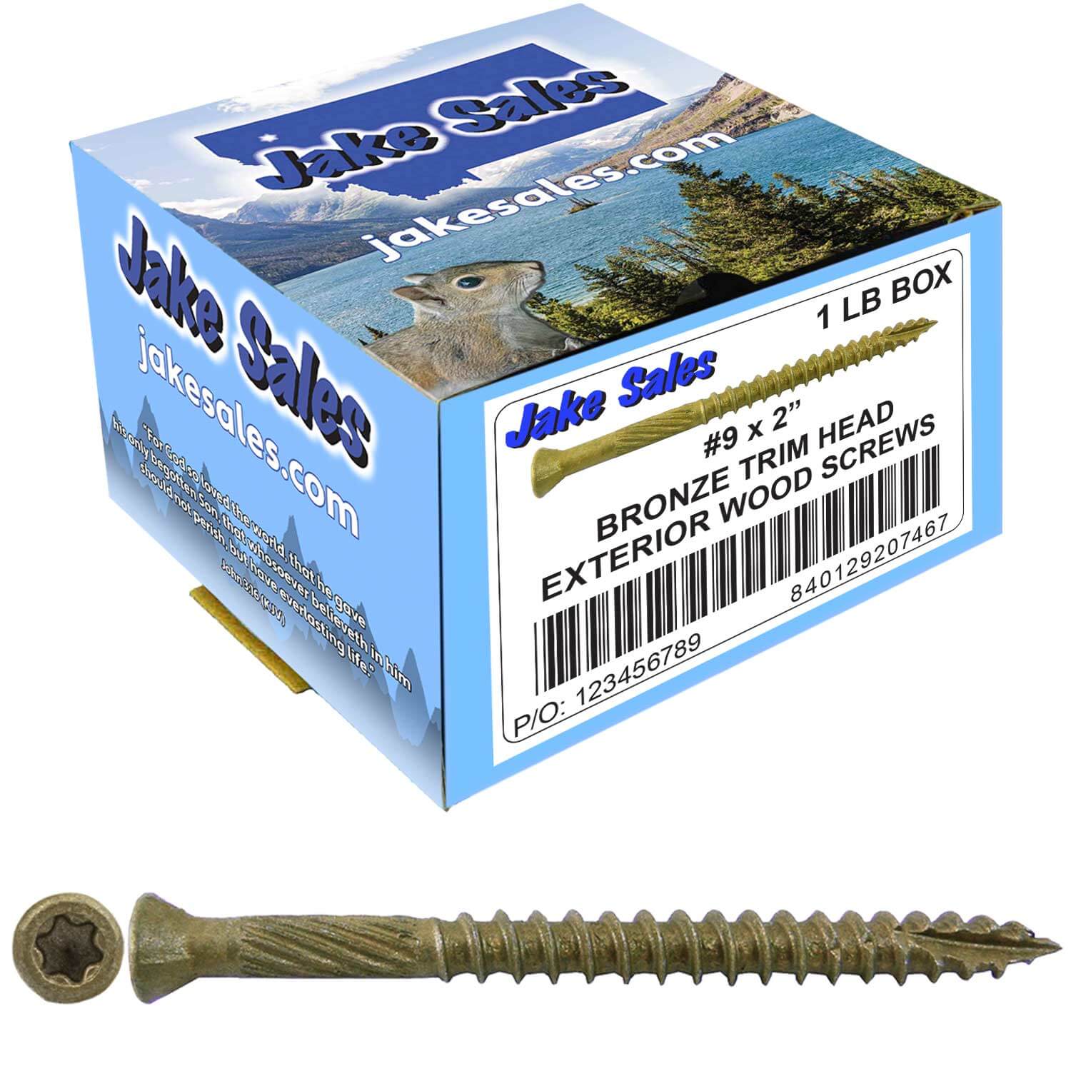 #9 Bronze Star Trim Head Wood Screw Torx/Star Drive Head - Multipurpose Exterior Coated Torx/Star Drive Wood Screws - Image 96