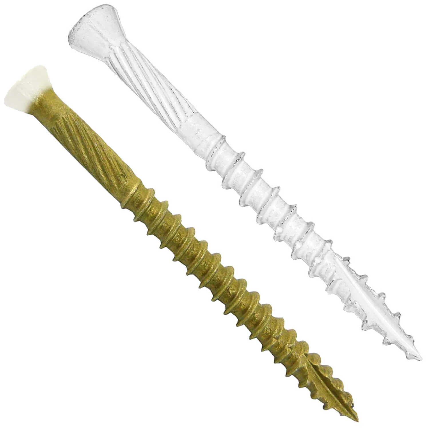 #9 Bronze Star WHITE TRIM HEAD Wood Screw Torx/Star Drive Head- Multipurpose Exterior Coated Torx/Star Drive Wood Screws - Image 3