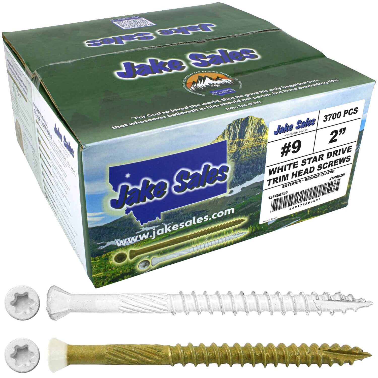 #9 Bronze Star WHITE TRIM HEAD Wood Screw Torx/Star Drive Head- Multipurpose Exterior Coated Torx/Star Drive Wood Screws - Image 49
