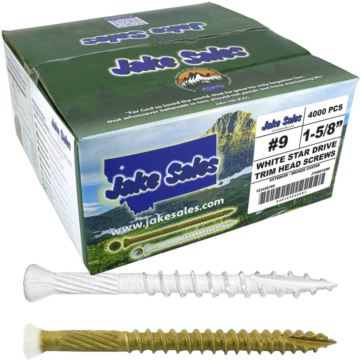 #9 Bronze Star WHITE TRIM HEAD Wood Screw Torx/Star Drive Head- Multipurpose Exterior Coated Torx/Star Drive Wood Screws - Image 8