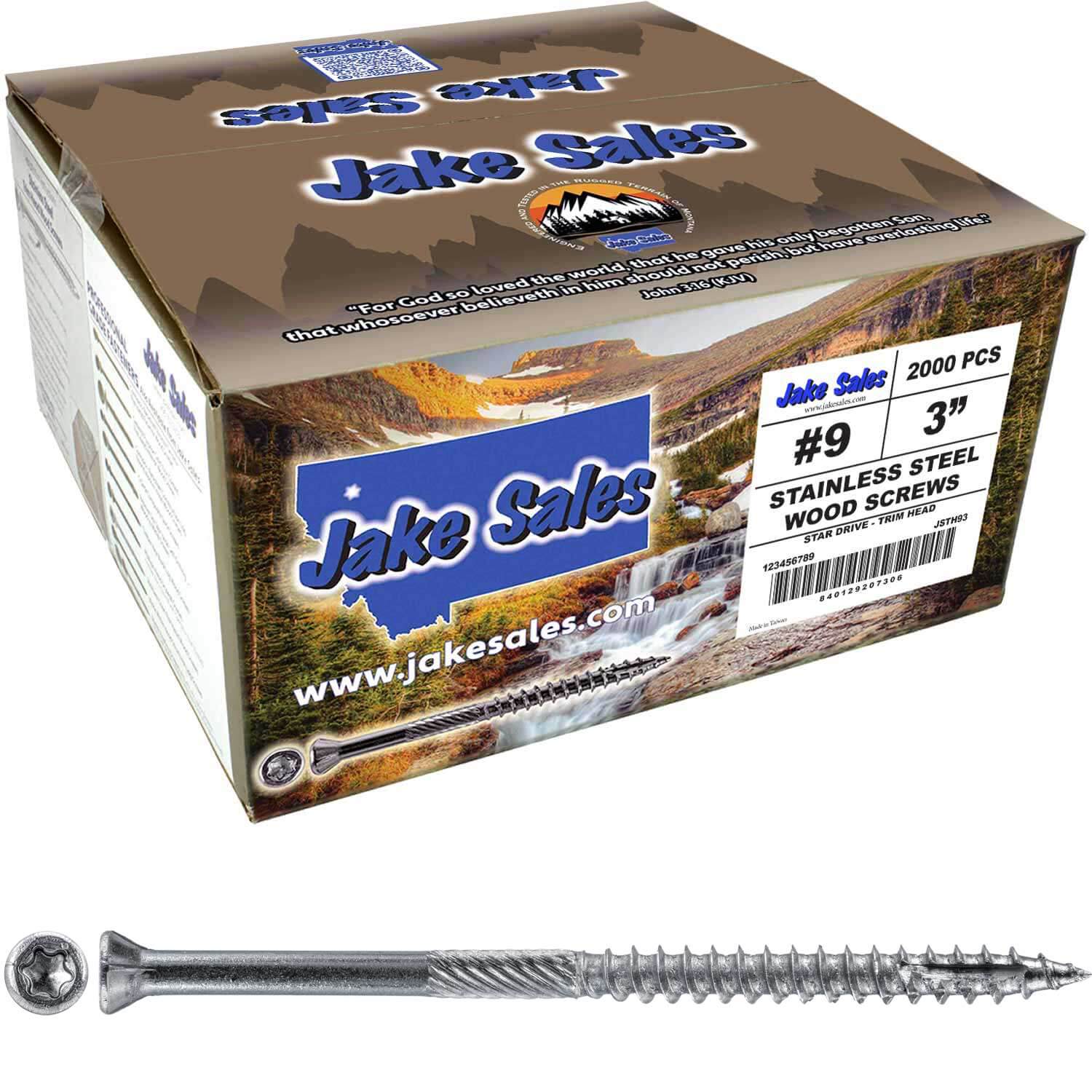 #9 Silver Star Stainless Steel TRIM HEAD Screw Torx/Star Head  - Stainless Steel TRIM HEAD Wood Screws - Image 16