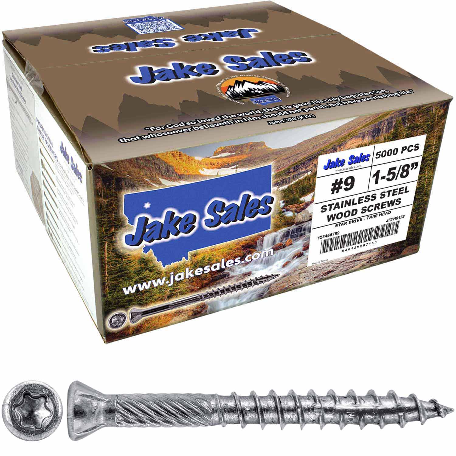 #9 Silver Star Stainless Steel TRIM HEAD Screw Torx/Star Head  - Stainless Steel TRIM HEAD Wood Screws - Image 21
