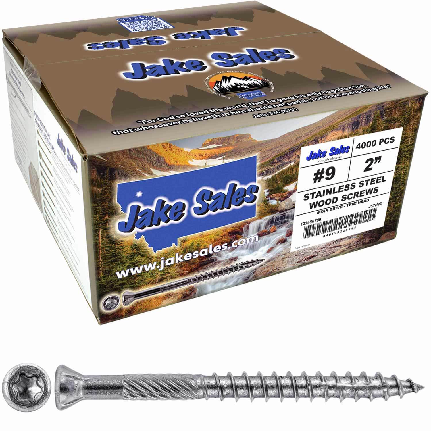 #9 Silver Star Stainless Steel TRIM HEAD Screw Torx/Star Head  - Stainless Steel TRIM HEAD Wood Screws - Image 49