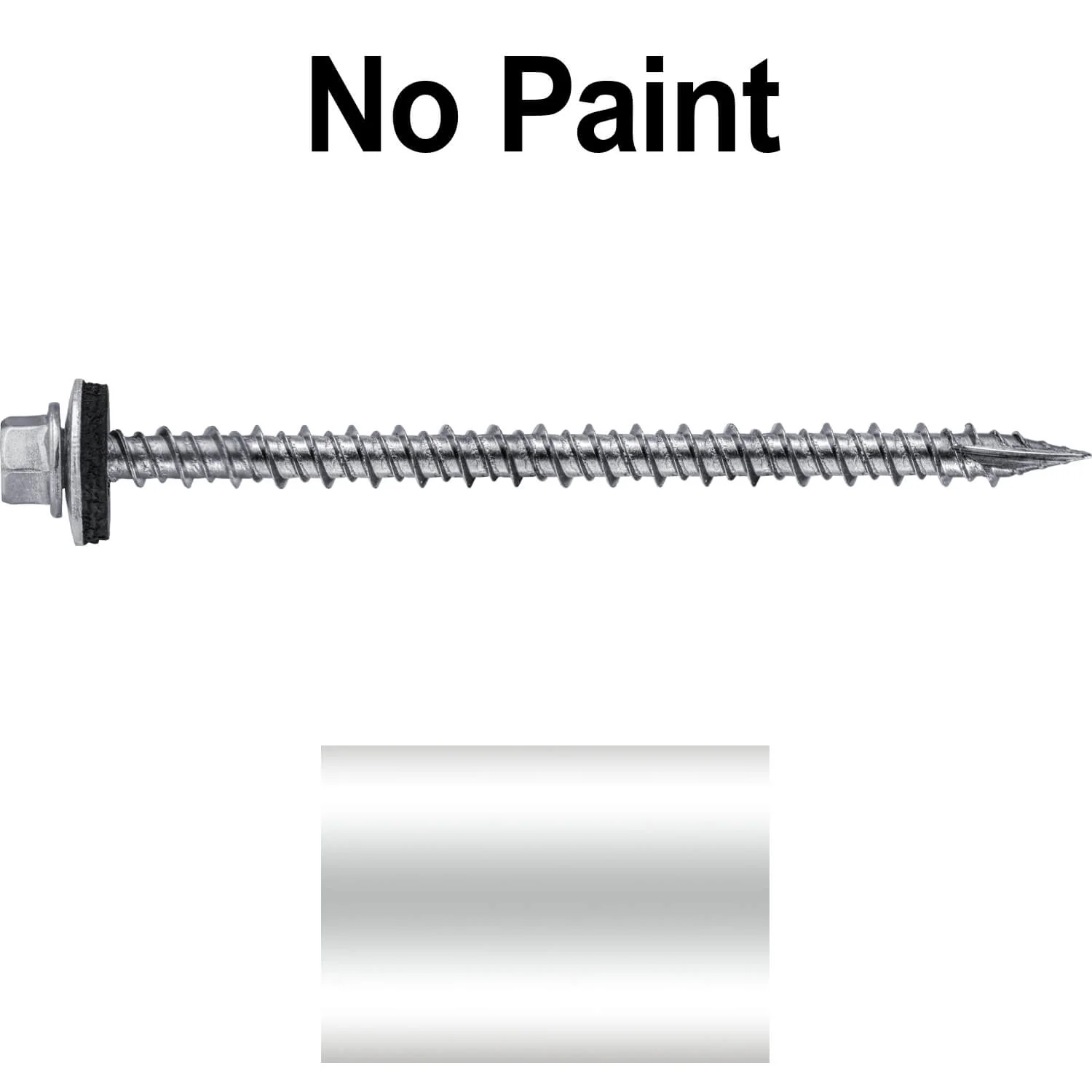 #9 x 3" Stainless Steel Metal Roofing Screws - Hex Washer Head - Self starting/self tapping - EPDM washer. Colored head. - Image 126