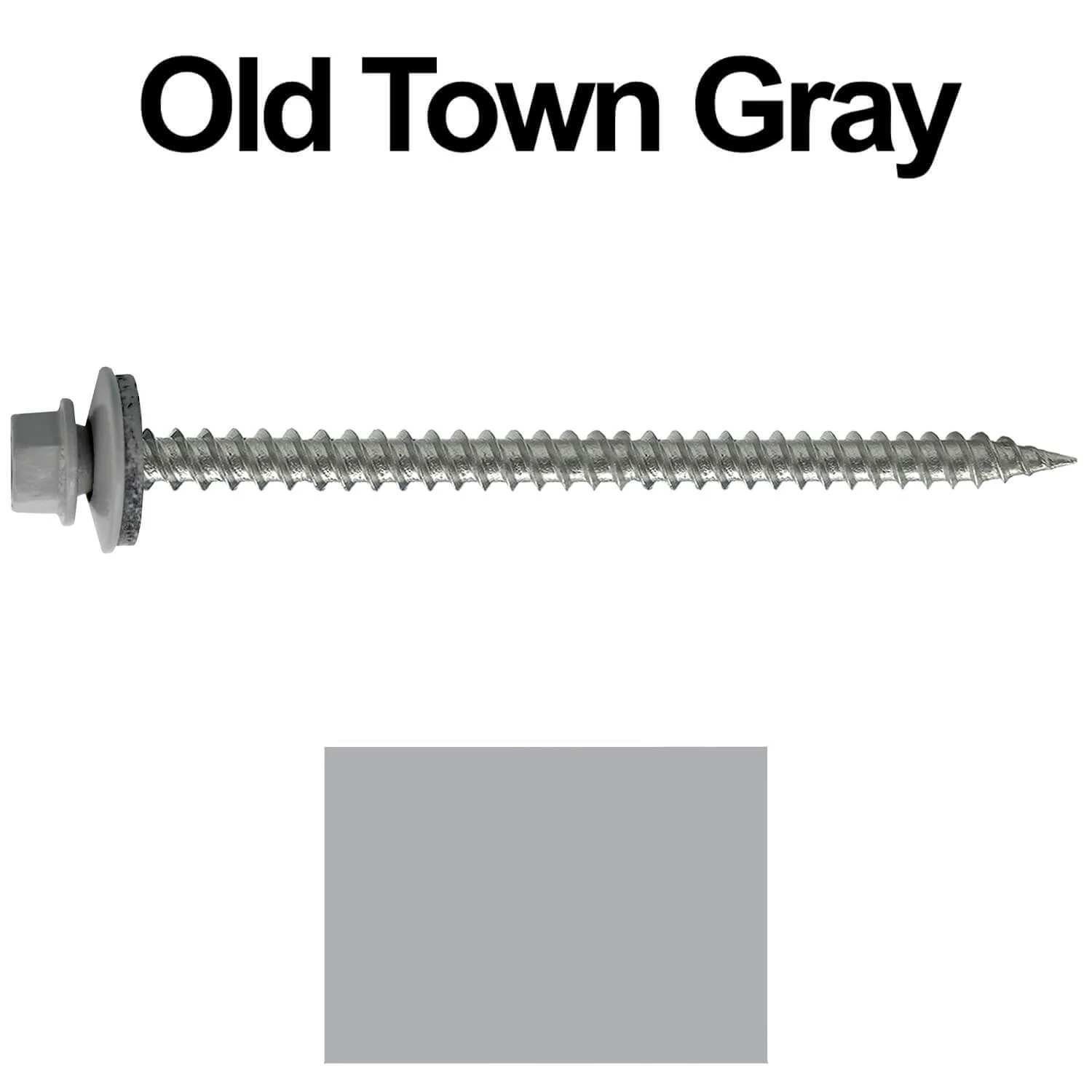 #9 x 3" Stainless Steel Metal Roofing Screws - Hex Washer Head - Self starting/self tapping - EPDM washer. Colored head. - Image 157