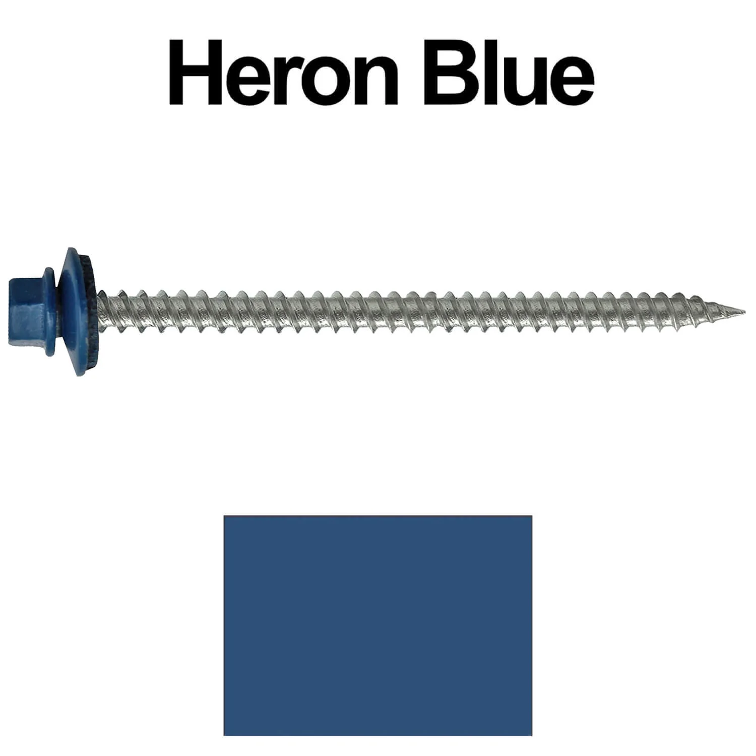 #9 x 3" Stainless Steel Metal Roofing Screws - Hex Washer Head - Self starting/self tapping - EPDM washer. Colored head. - Image 26
