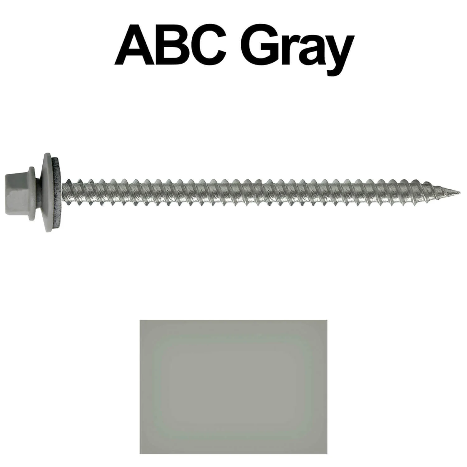#9 x 3" Stainless Steel Metal Roofing Screws - Hex Washer Head - Self starting/self tapping - EPDM washer. Colored head. - Image 46