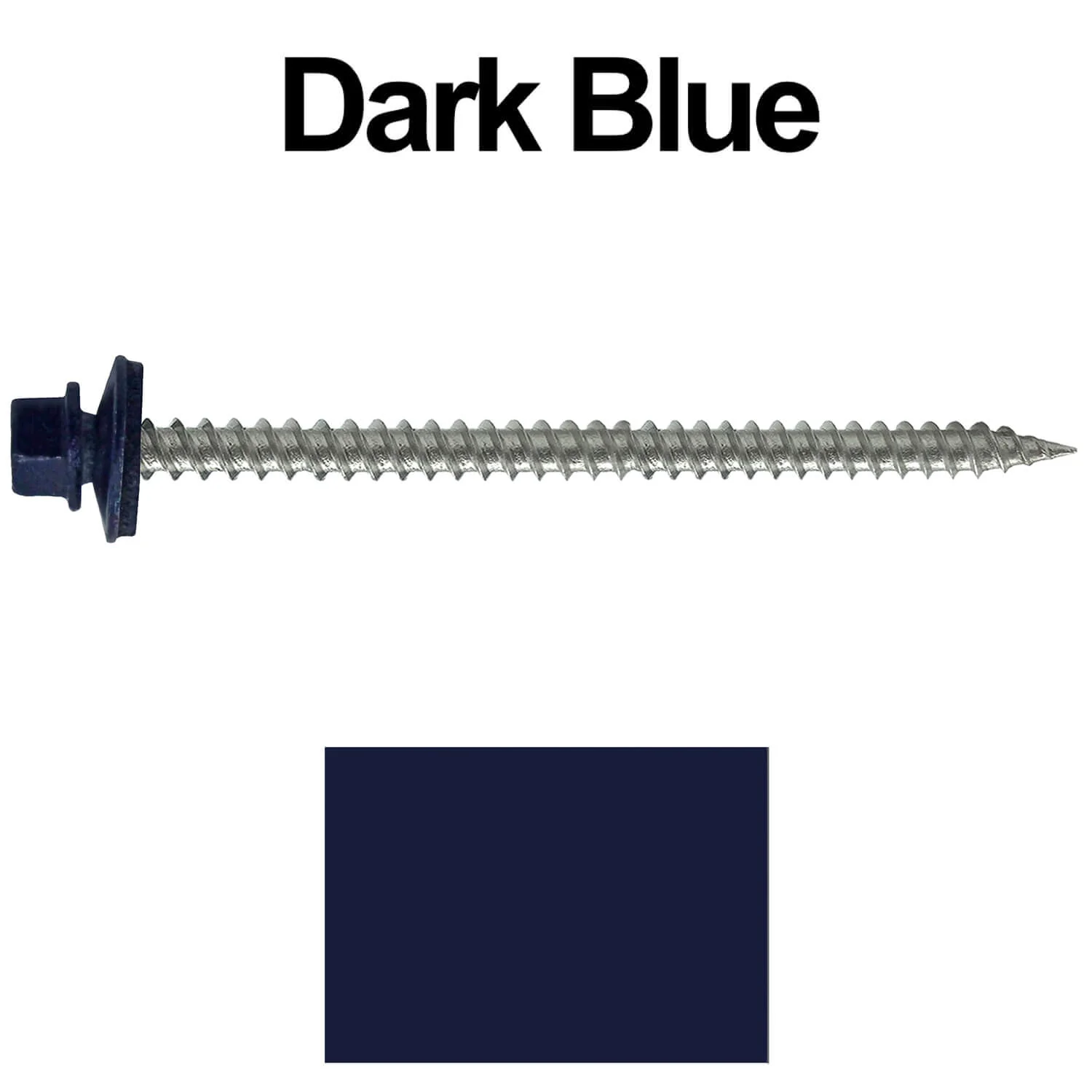 #9 x 3" Stainless Steel Metal Roofing Screws - Hex Washer Head - Self starting/self tapping - EPDM washer. Colored head. - Image 74