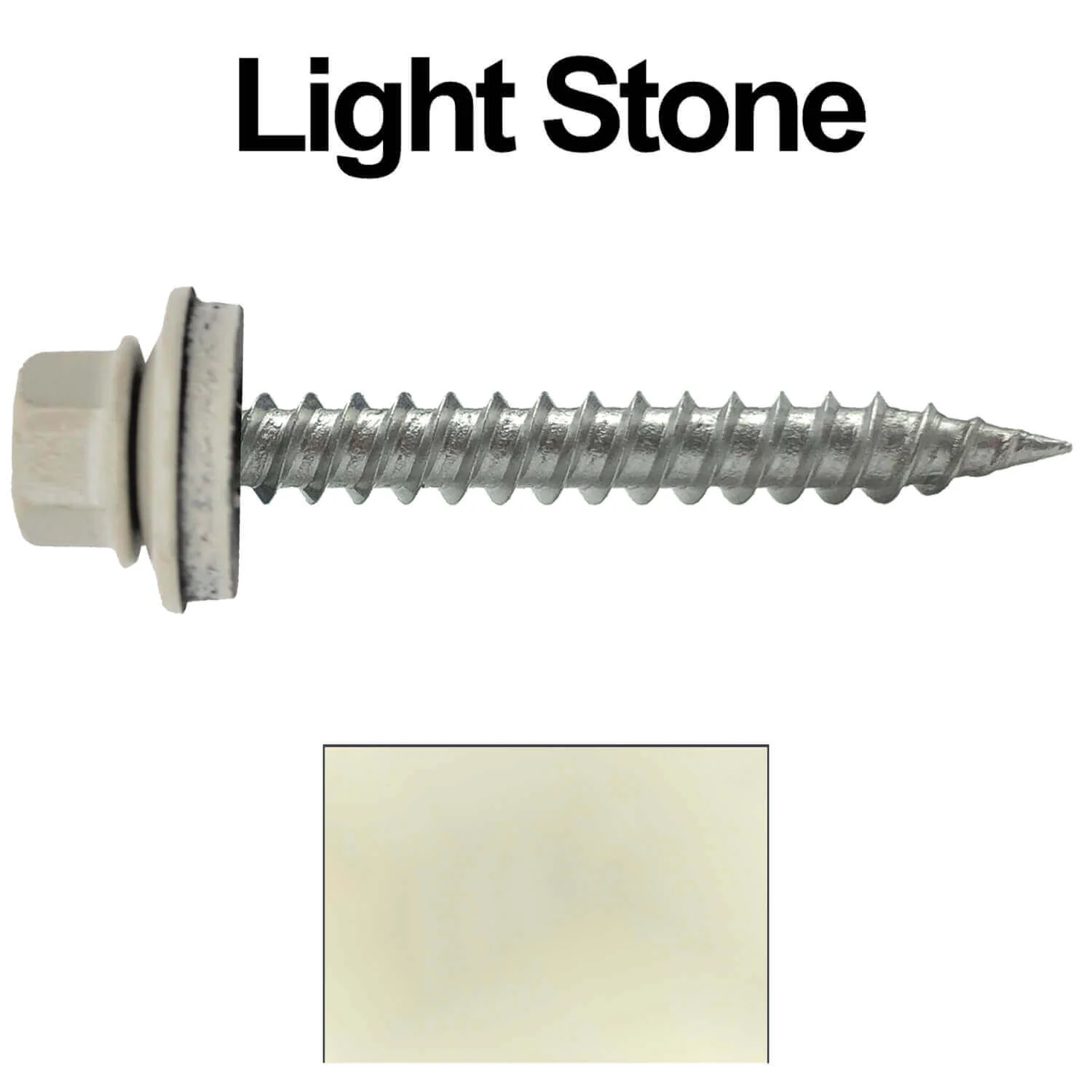 #9 x 1-1/2" Stainless Steel Metal Roofing Screws - Hex Washer Head - Self-Piercing (SP) tip metal to wood siding screws. EPDM washer. Colored head. - Image 103