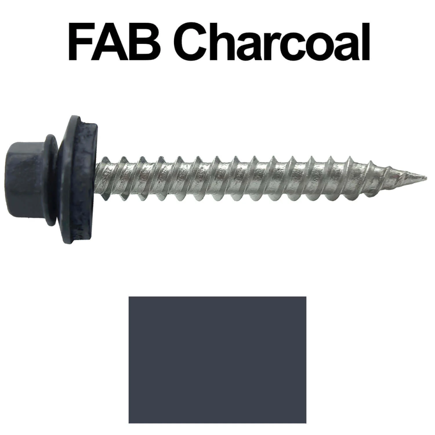 #9 x 1-1/2" Stainless Steel Metal Roofing Screws - Hex Washer Head - Self-Piercing (SP) tip metal to wood siding screws. EPDM washer. Colored head. - Image 23