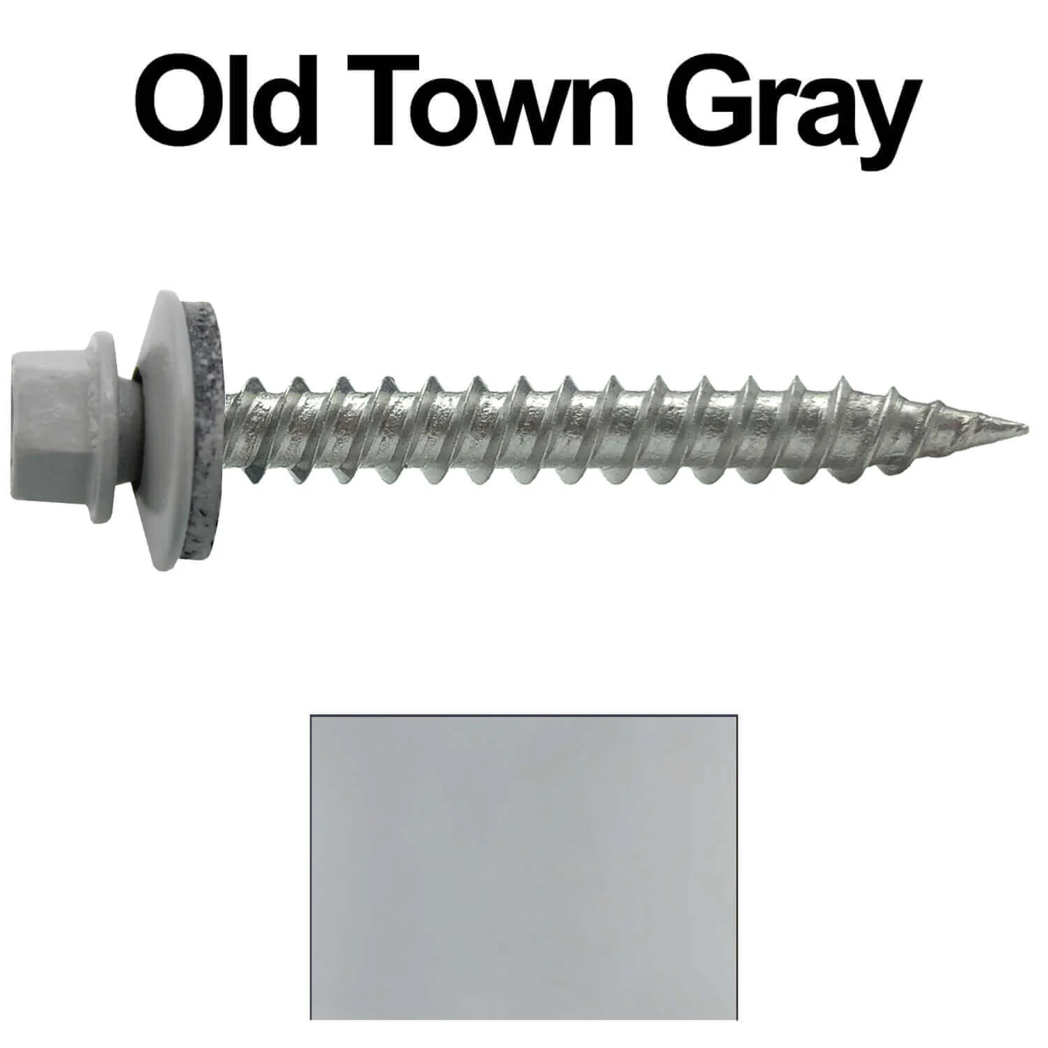#9 x 1-1/2" Stainless Steel Metal Roofing Screws - Hex Washer Head - Self-Piercing (SP) tip metal to wood siding screws. EPDM washer. Colored head. - Image 35