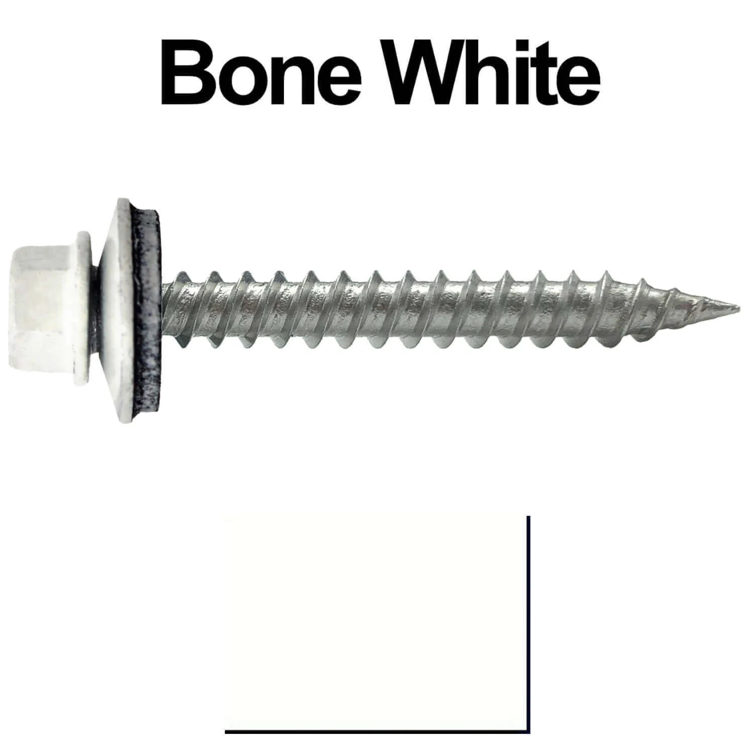 #9 x 1-1/2" Stainless Steel Metal Roofing Screws - Hex Washer Head - Self-Piercing (SP) tip metal to wood siding screws. EPDM washer. Colored head. - Image 54