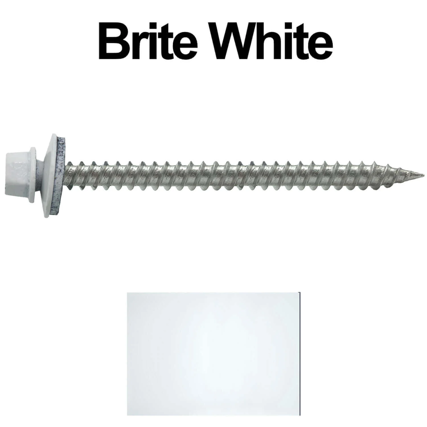 9 x 2-1/2" - Stainless Steel Metal Roofing Screws - Hex Washer Head -  Self starting metal to wood siding screws. EPDM washer. Colored head. - Image 11