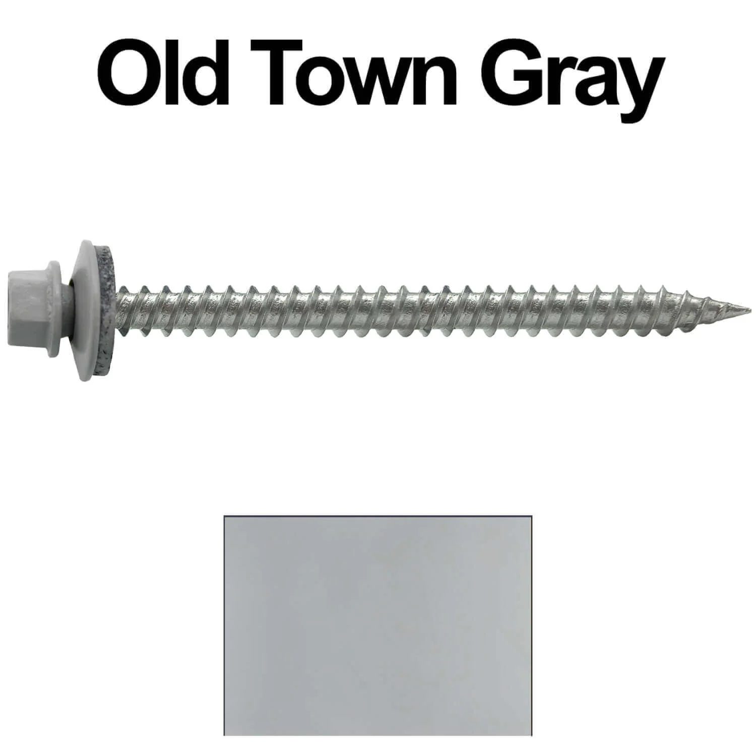 9 x 2-1/2" - Stainless Steel Metal Roofing Screws - Hex Washer Head -  Self starting metal to wood siding screws. EPDM washer. Colored head. - Image 110