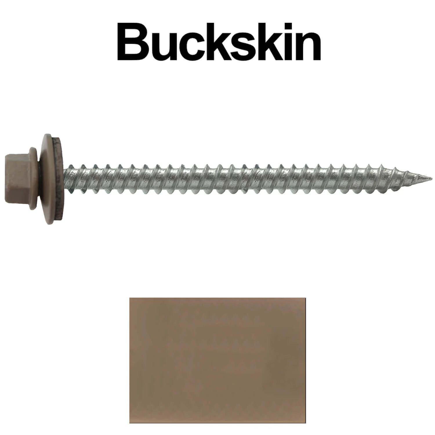 9 x 2-1/2" - Stainless Steel Metal Roofing Screws - Hex Washer Head -  Self starting metal to wood siding screws. EPDM washer. Colored head. - Image 13