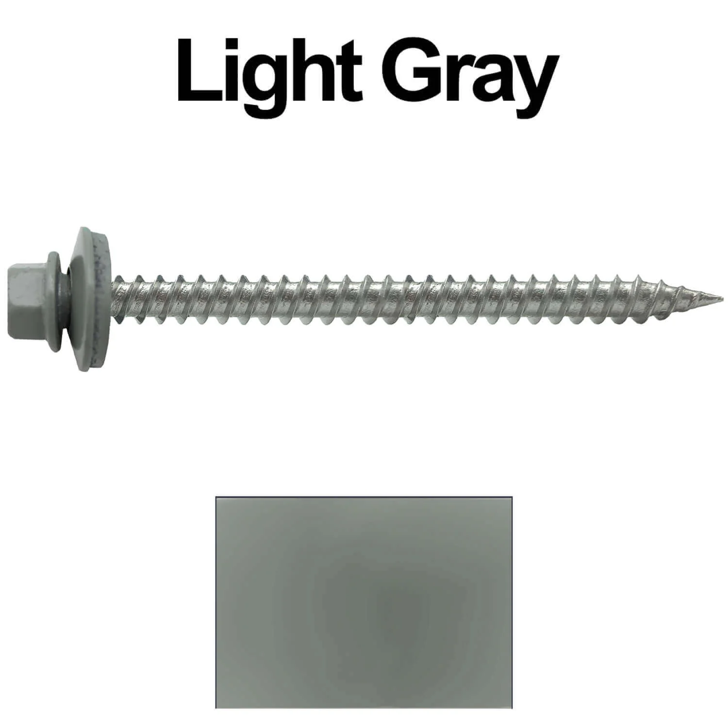 9 x 2-1/2" - Stainless Steel Metal Roofing Screws - Hex Washer Head -  Self starting metal to wood siding screws. EPDM washer. Colored head. - Image 33