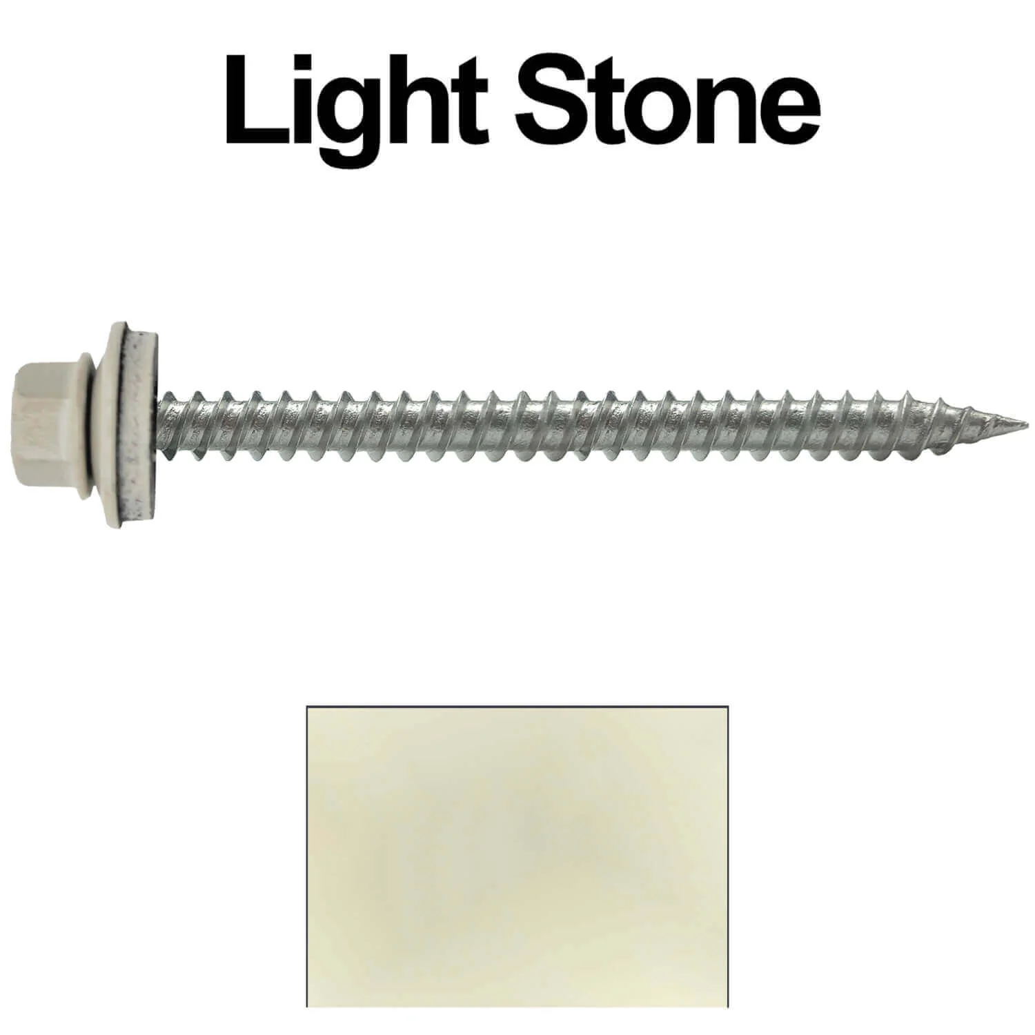 9 x 2-1/2" - Stainless Steel Metal Roofing Screws - Hex Washer Head -  Self starting metal to wood siding screws. EPDM washer. Colored head. - Image 34