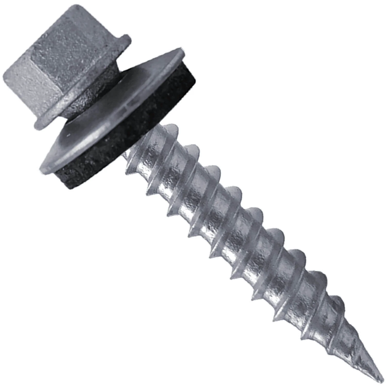 9 x 2-1/2" - Stainless Steel Metal Roofing Screws - Hex Washer Head -  Self starting metal to wood siding screws. EPDM washer. Colored head. - Image 4