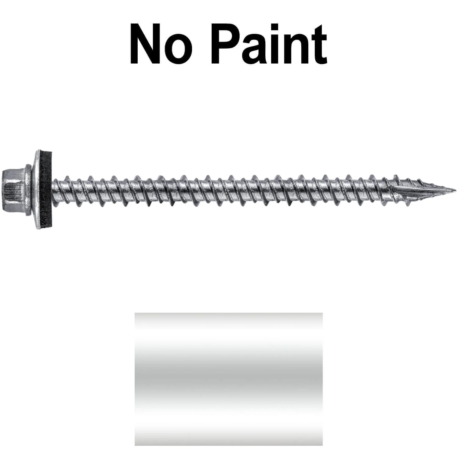 9 x 2-1/2" - Stainless Steel Metal Roofing Screws - Hex Washer Head -  Self starting metal to wood siding screws. EPDM washer. Colored head. - Image 46