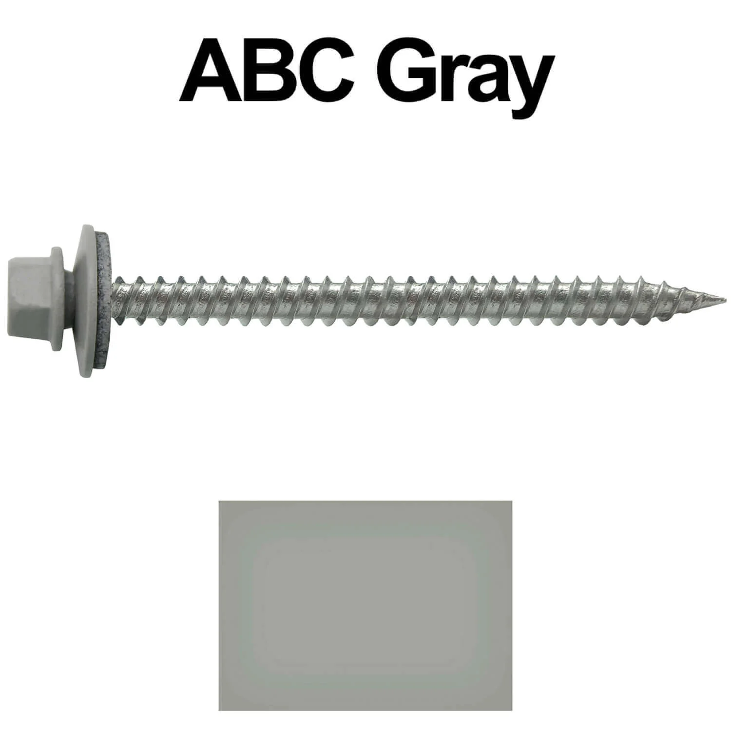 9 x 2-1/2" - Stainless Steel Metal Roofing Screws - Hex Washer Head -  Self starting metal to wood siding screws. EPDM washer. Colored head. - Image 48