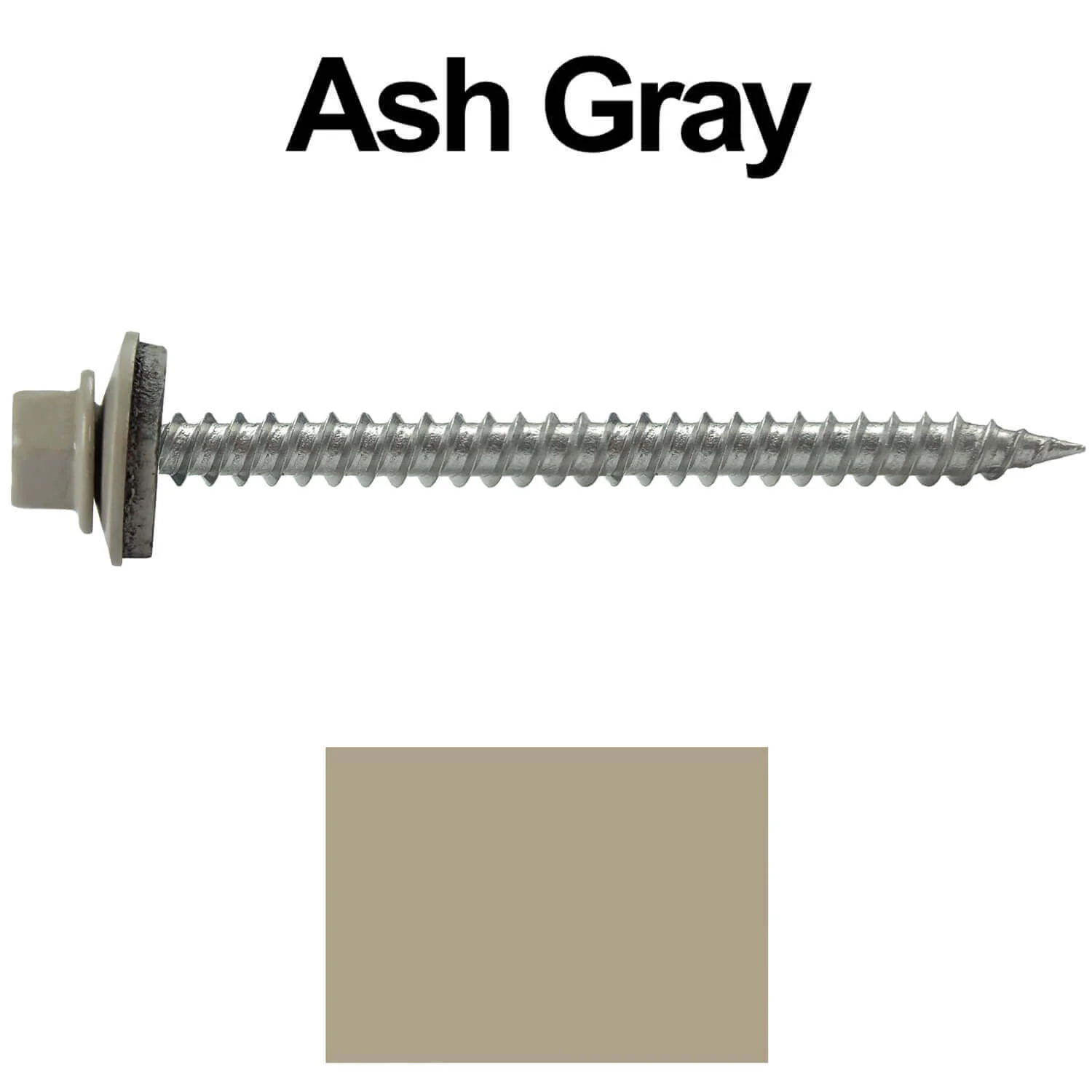 9 x 2-1/2" - Stainless Steel Metal Roofing Screws - Hex Washer Head -  Self starting metal to wood siding screws. EPDM washer. Colored head. - Image 52