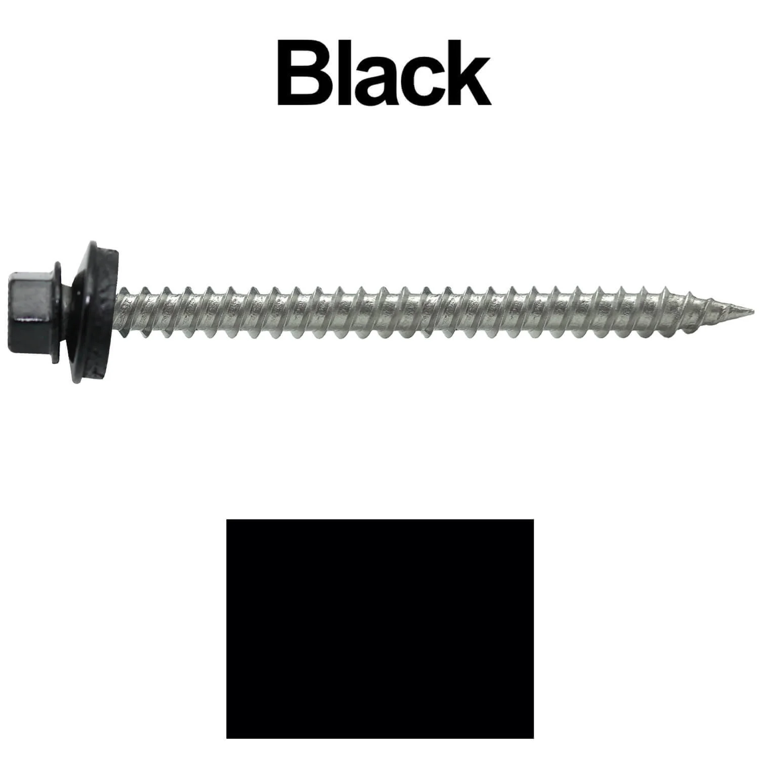 9 x 2-1/2" - Stainless Steel Metal Roofing Screws - Hex Washer Head -  Self starting metal to wood siding screws. EPDM washer. Colored head. - Image 53